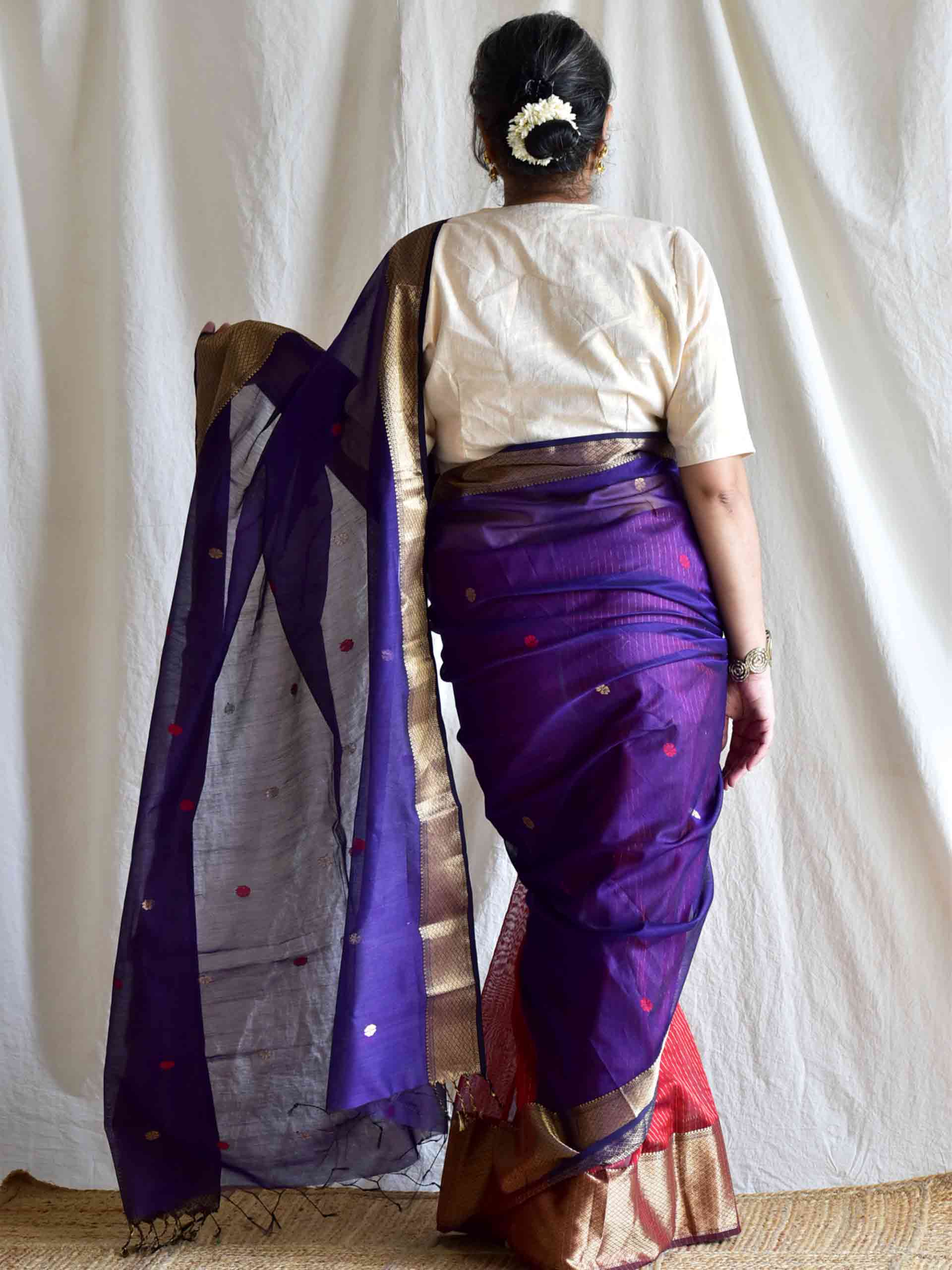 Raat Raani  -  Maheshwari Handloom Silk Saree