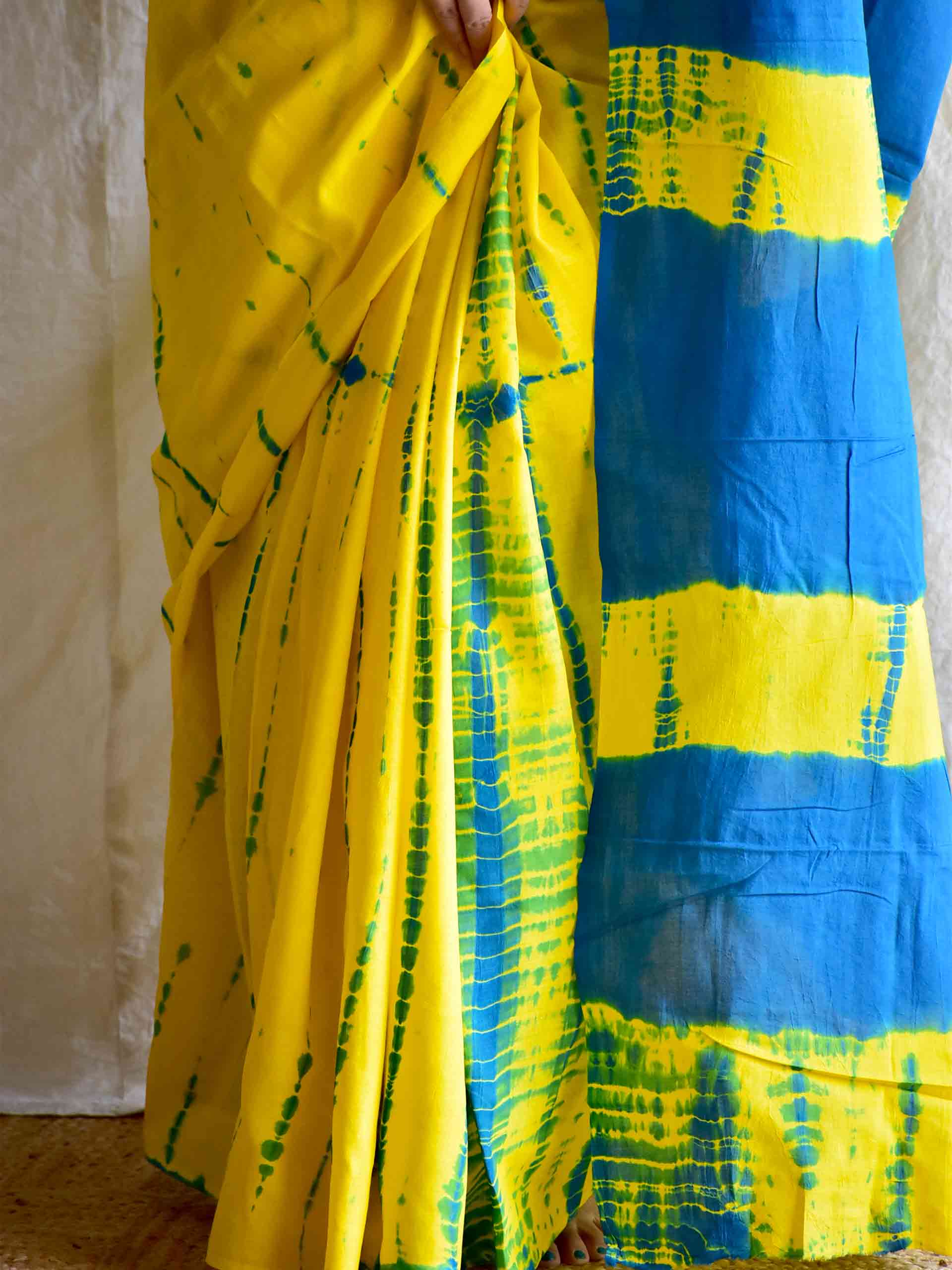 Not so mellow - mul tie and dye saree