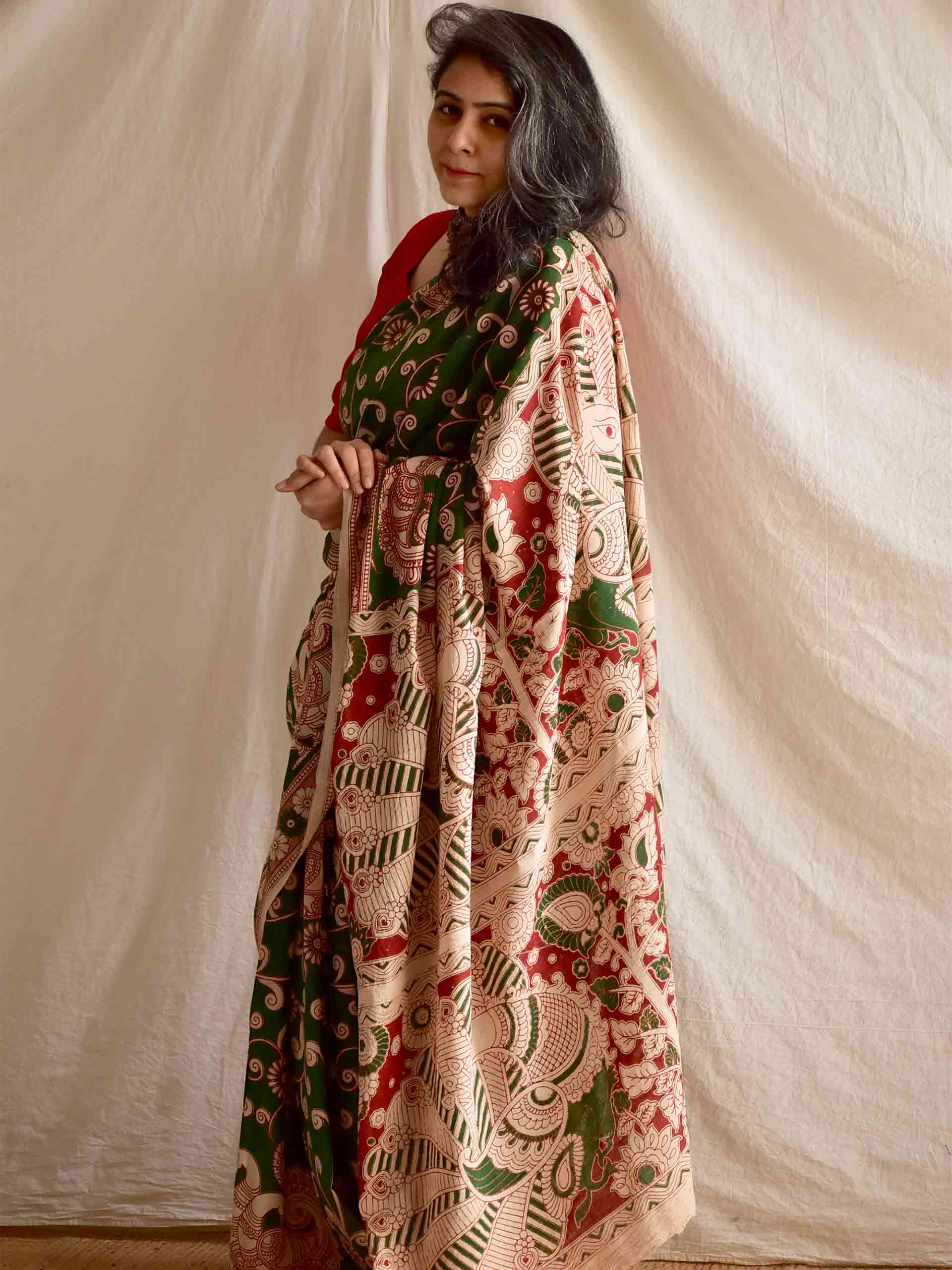 Heeral - kalamkari printed saree