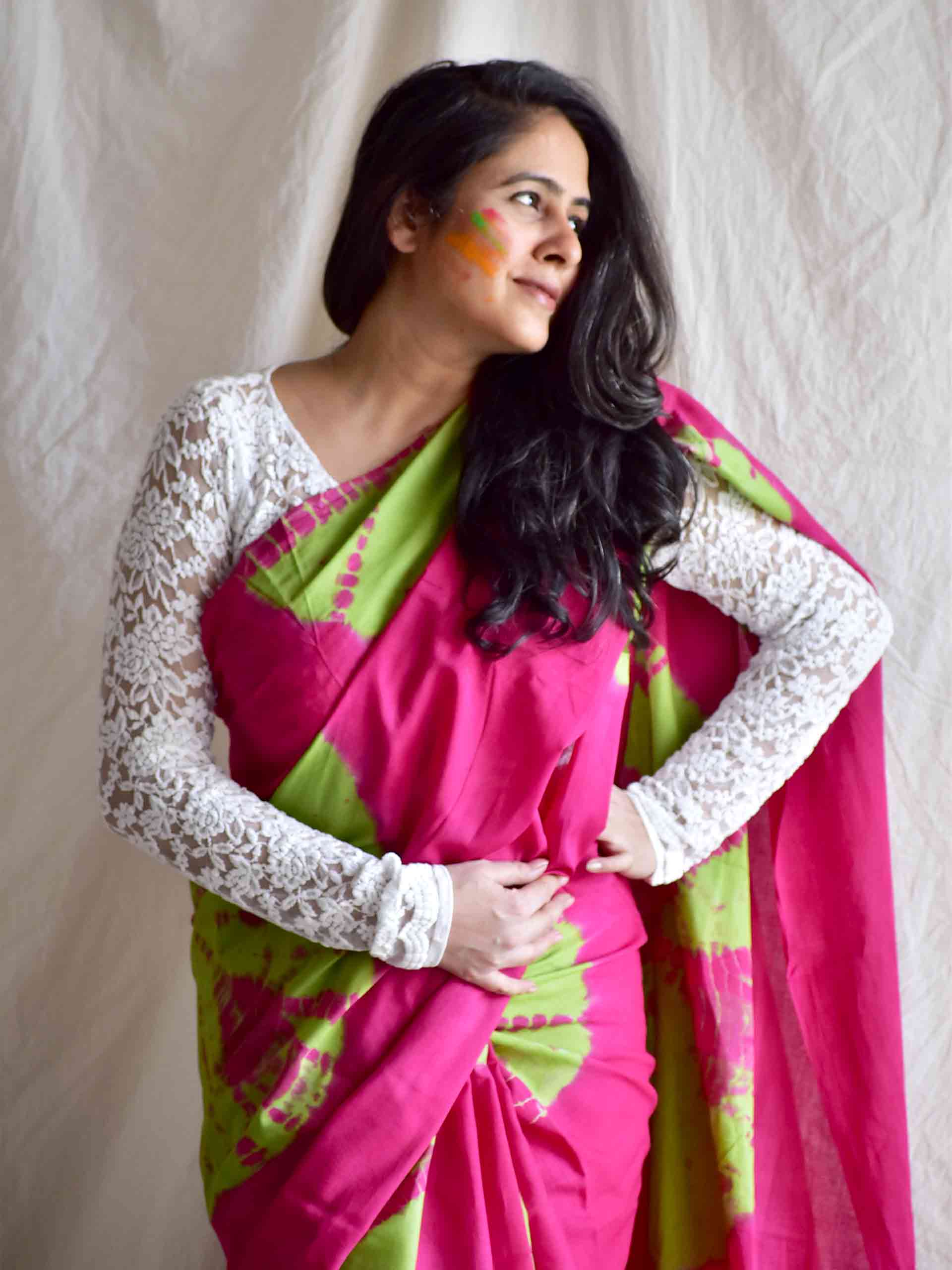 masti khor - mul tie and dye saree