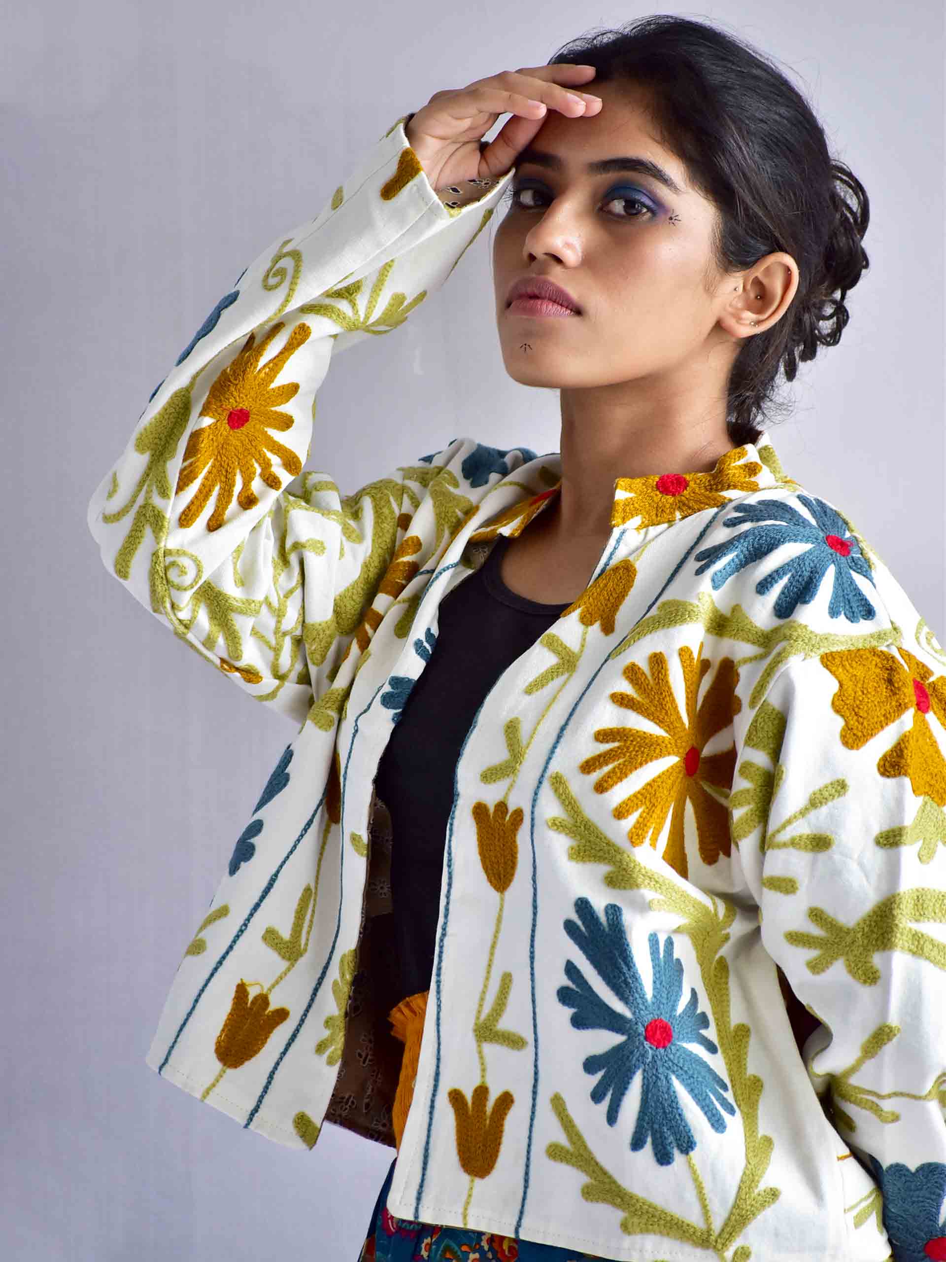 Neran - hand embroidered Reversible jacket