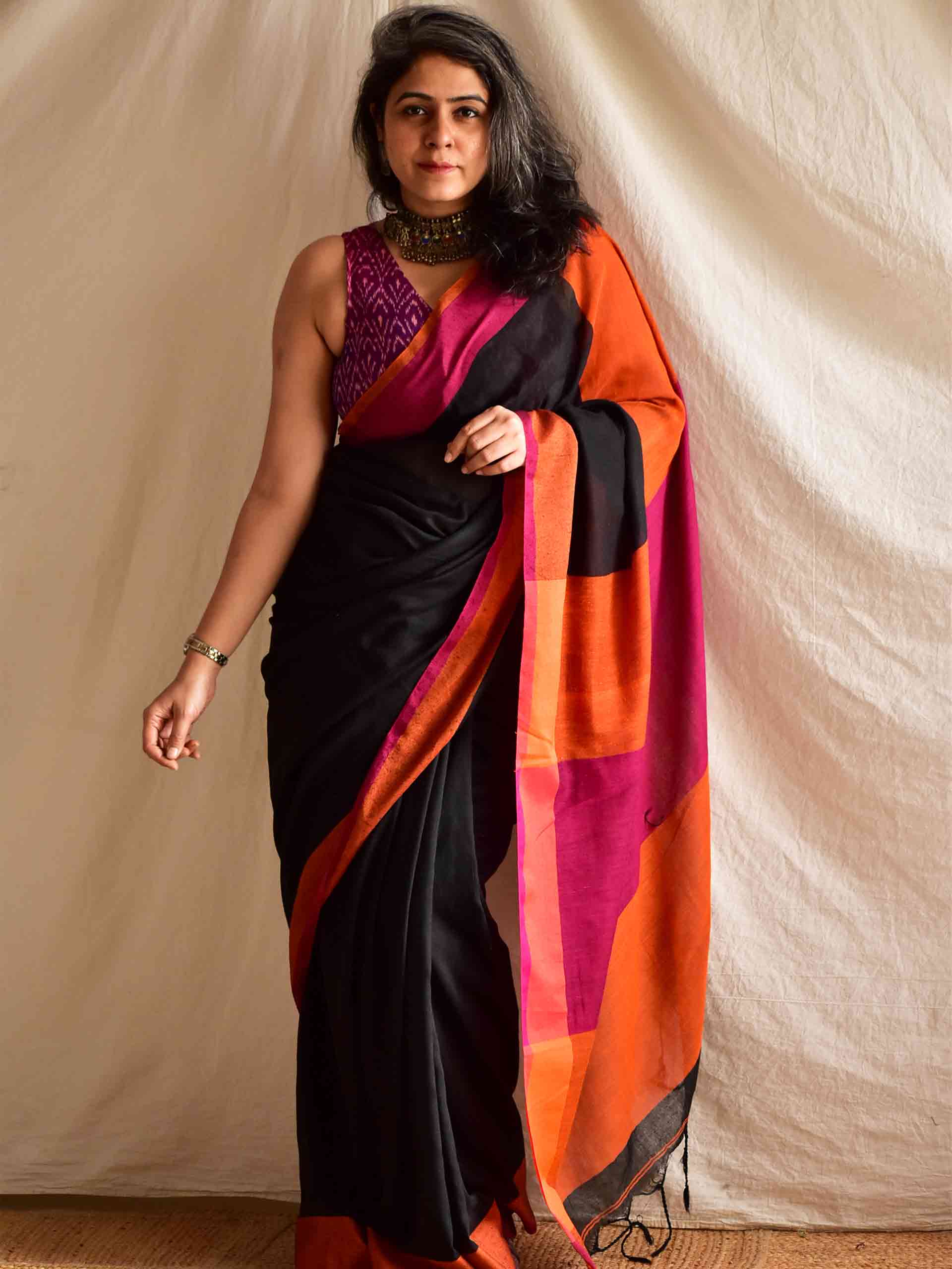 Noor -  Dual shaded cotton saree