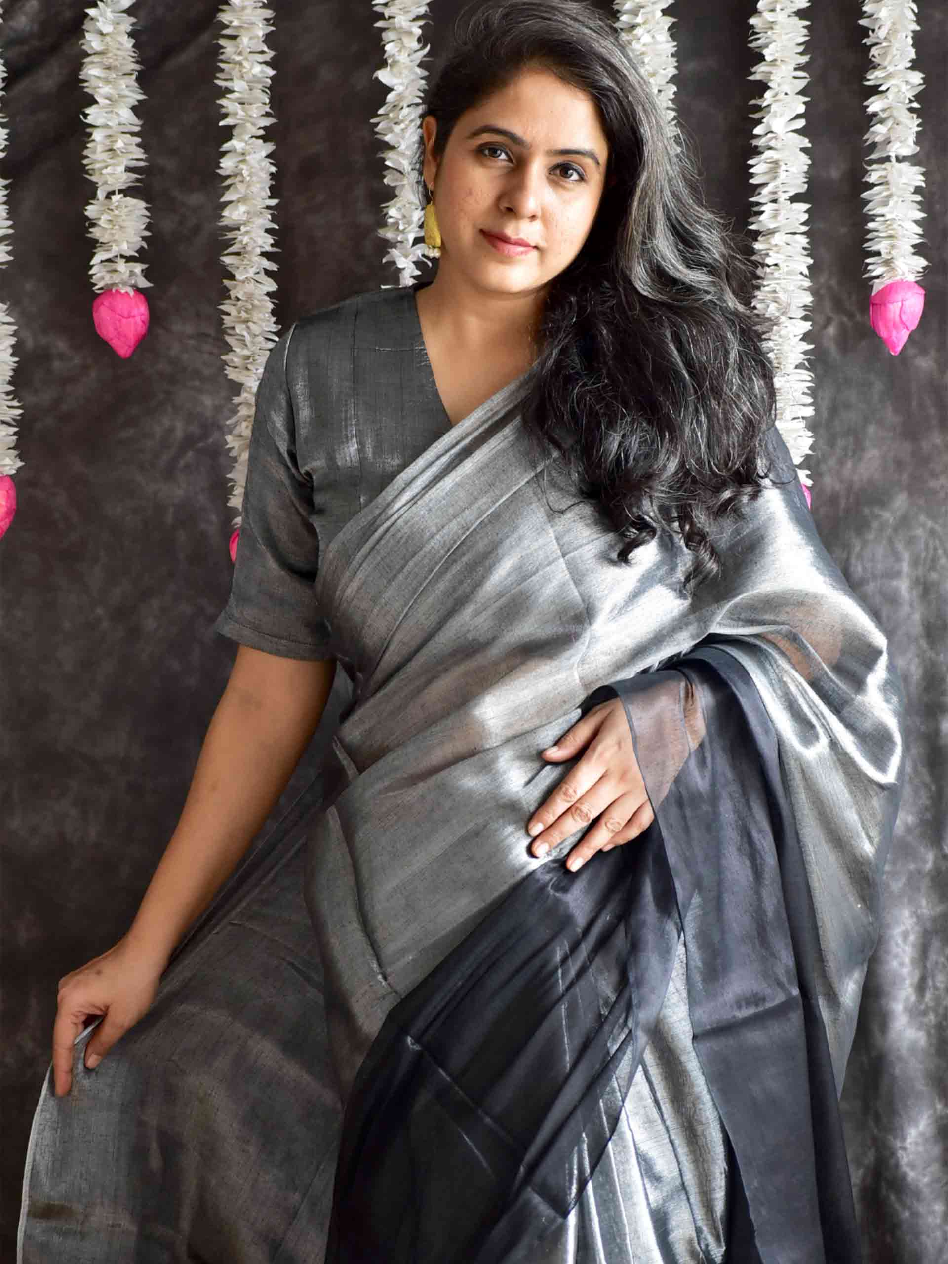Moon melt - Dual Shaded Tissue Saree