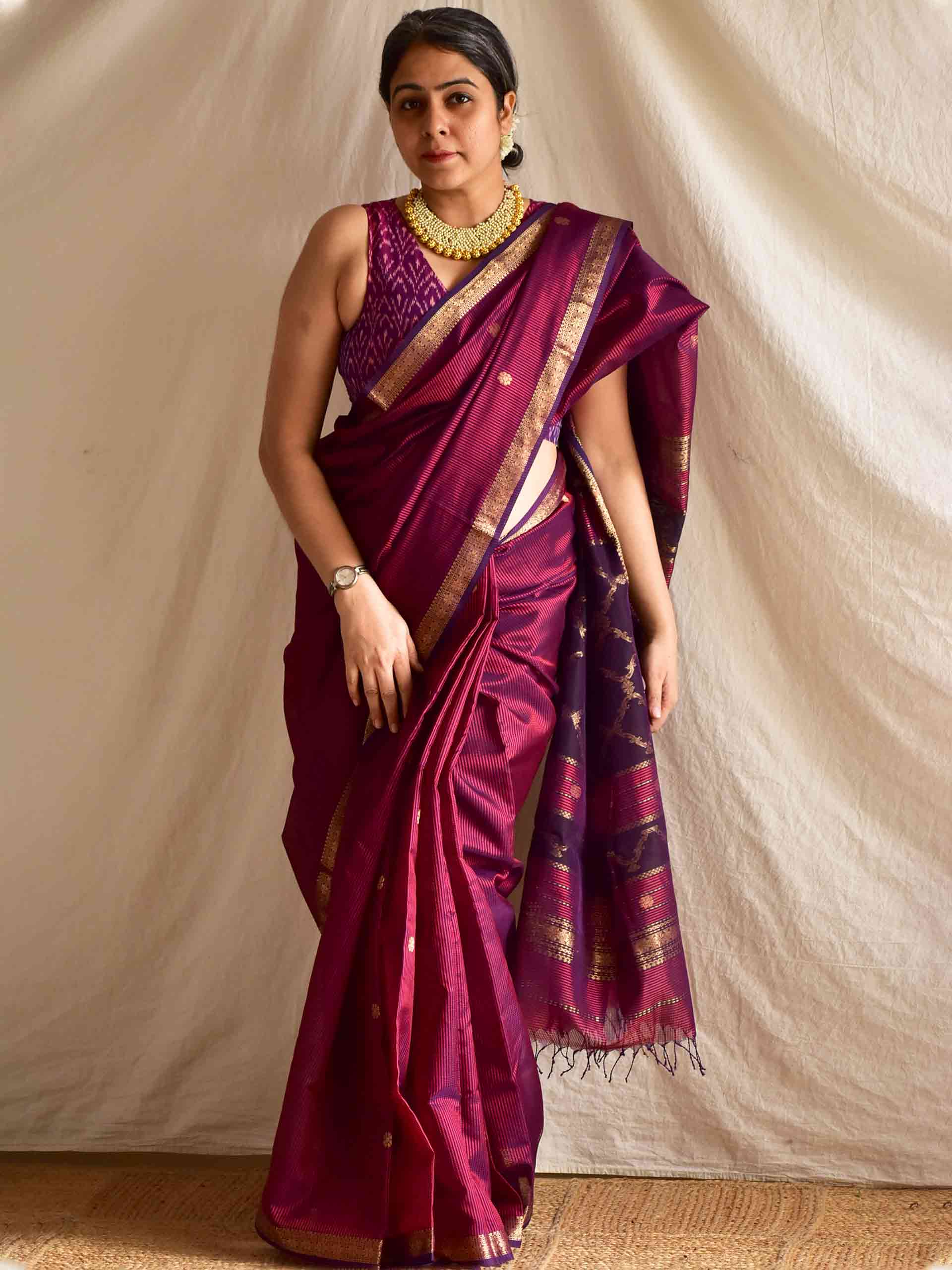 Malabaar - Maheshwari Handloom Silk Saree