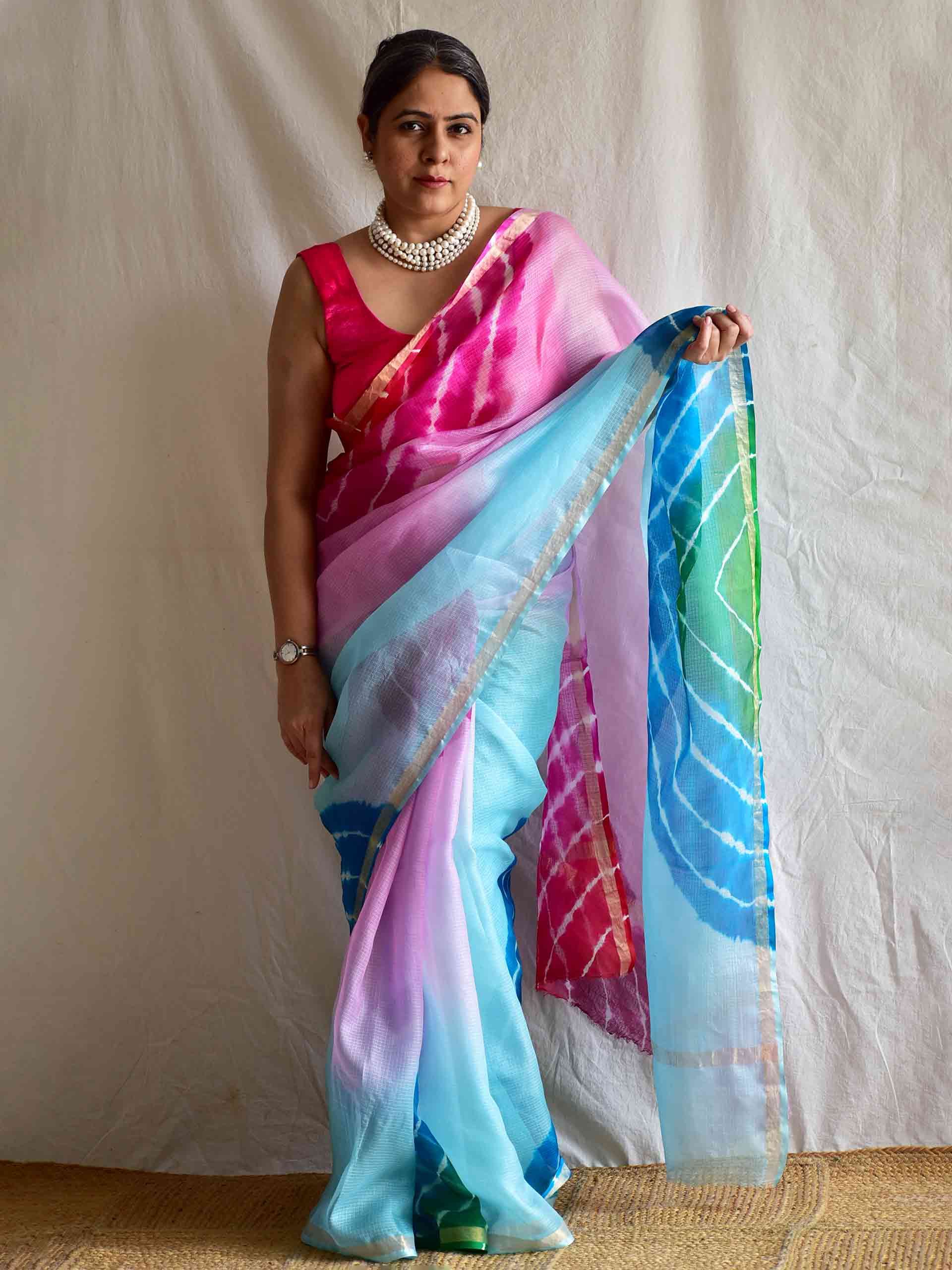 Rajasi Rang - Tie and Dye Kota Silk Saree