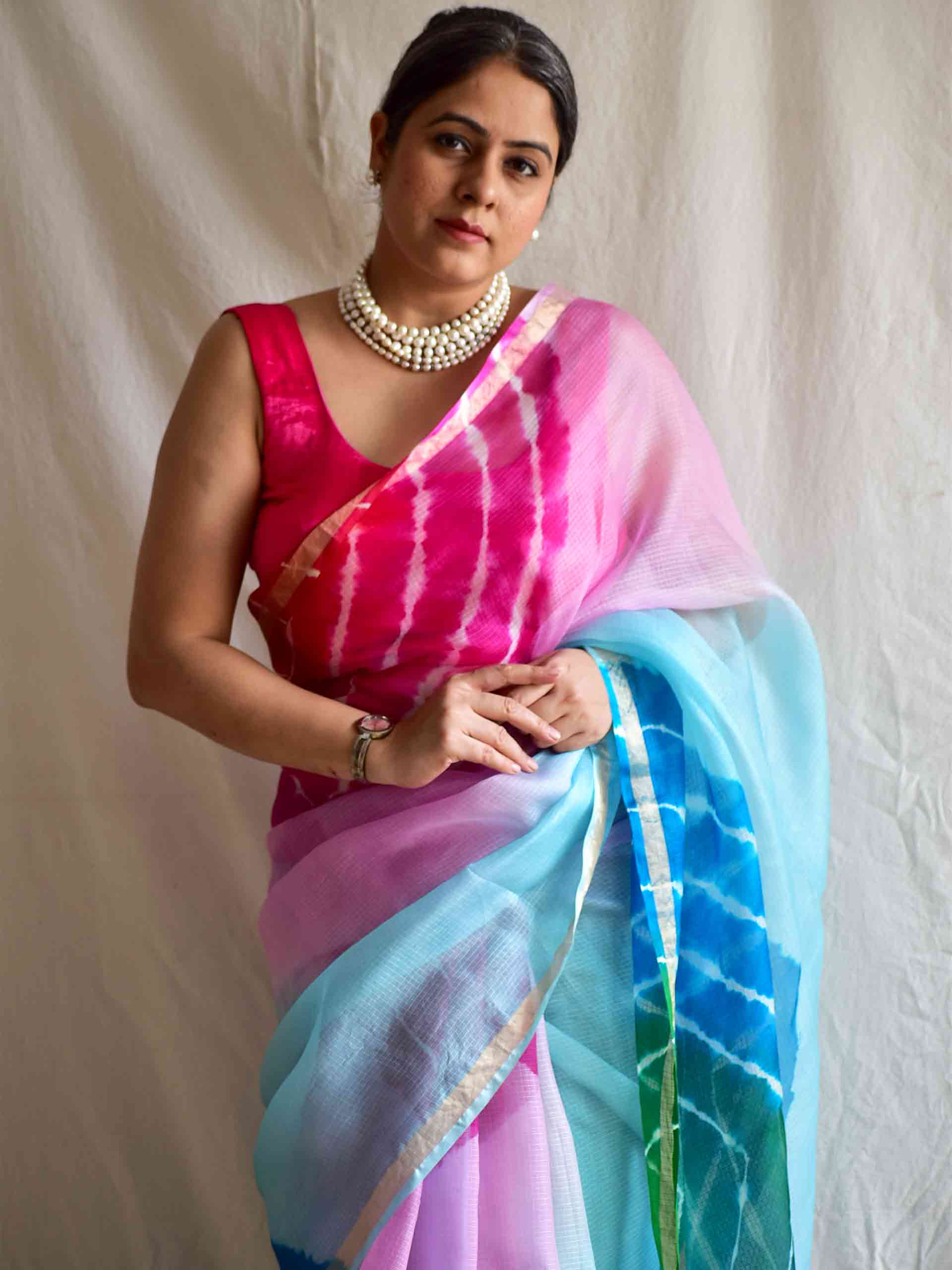 Rajasi Rang - Tie and Dye Kota Silk Saree
