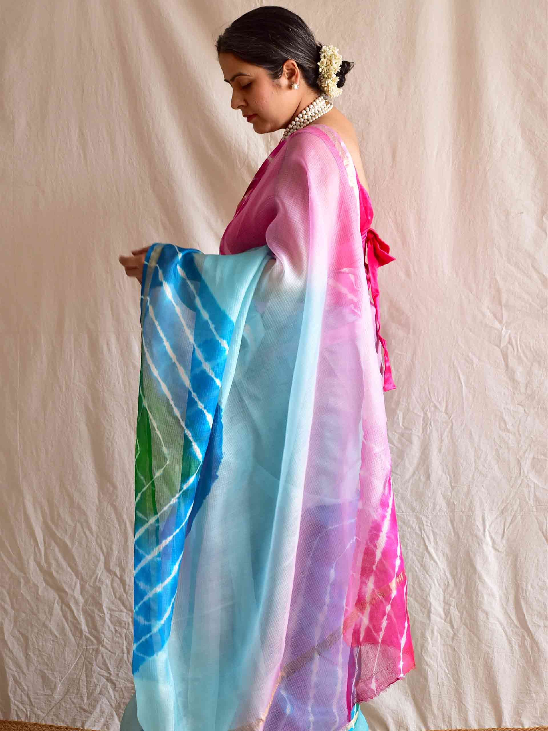Rajasi Rang - Tie and Dye Kota Silk Saree