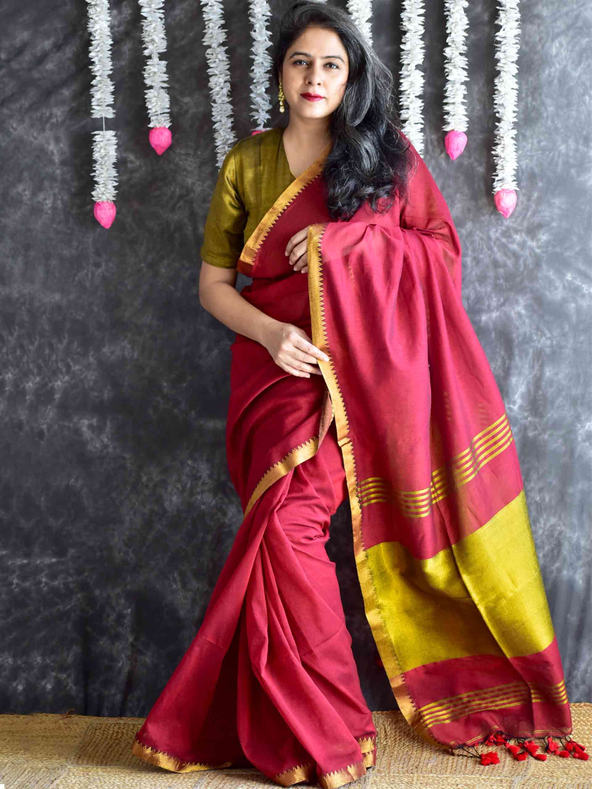 Mehek - tissue pallu saree