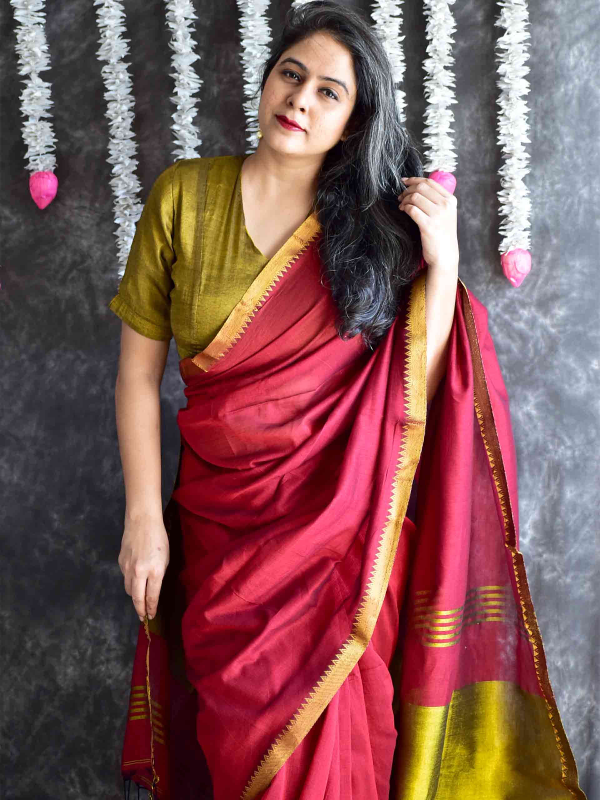 Mehek - tissue pallu saree