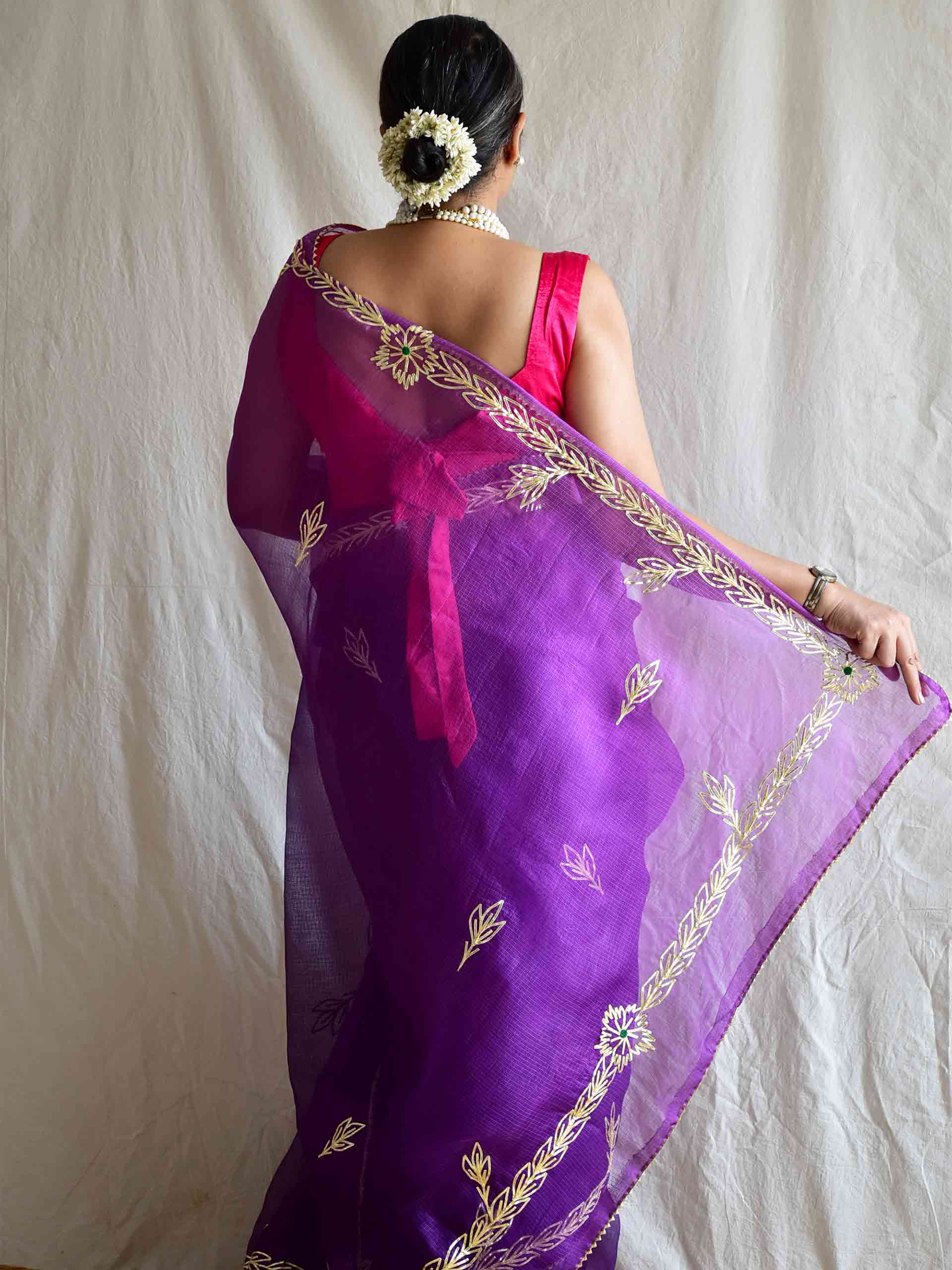Rajwada - Kacchi Gota Patti Kota Silk Saree