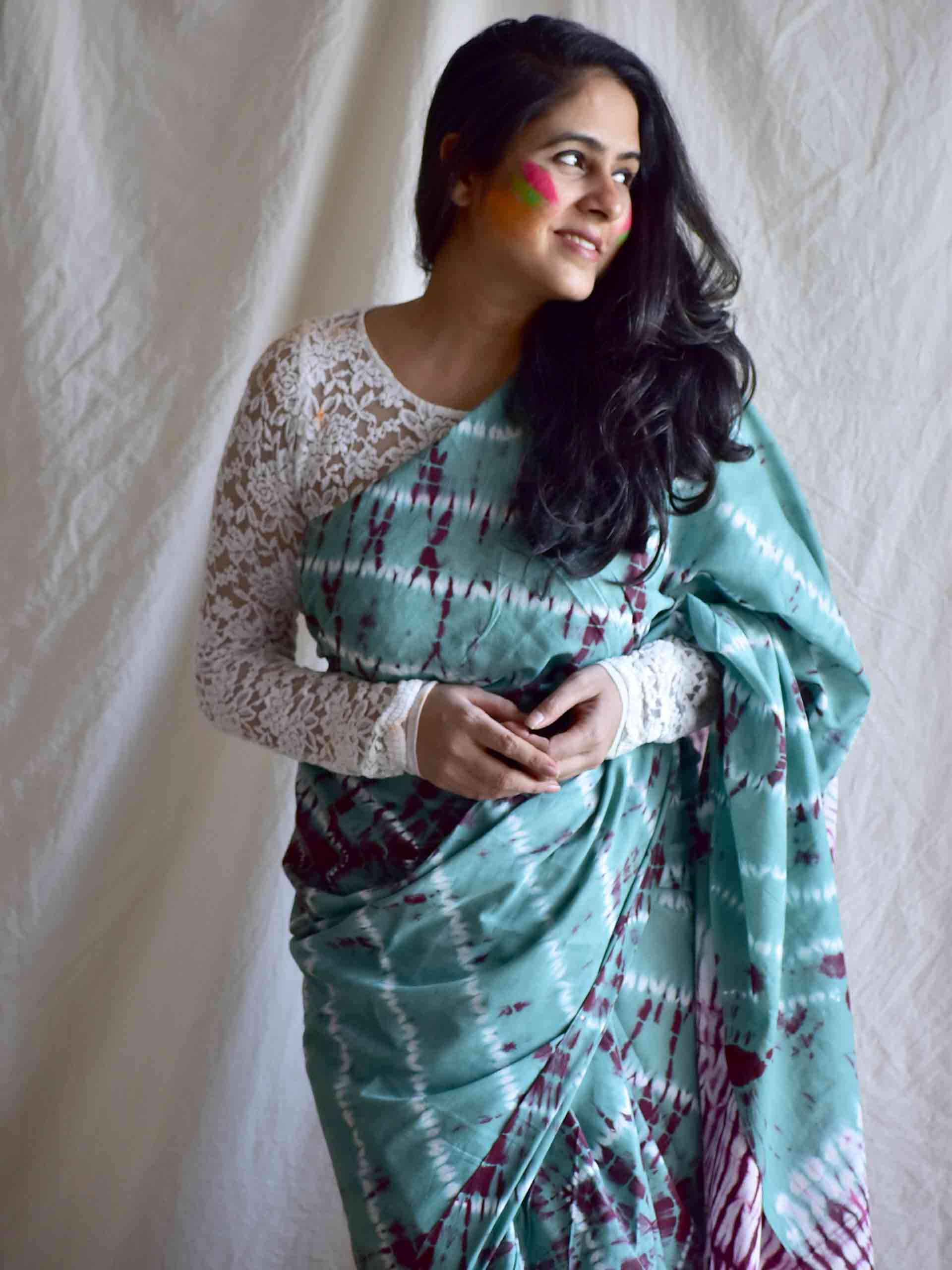 Savera - mul tie and dye saree