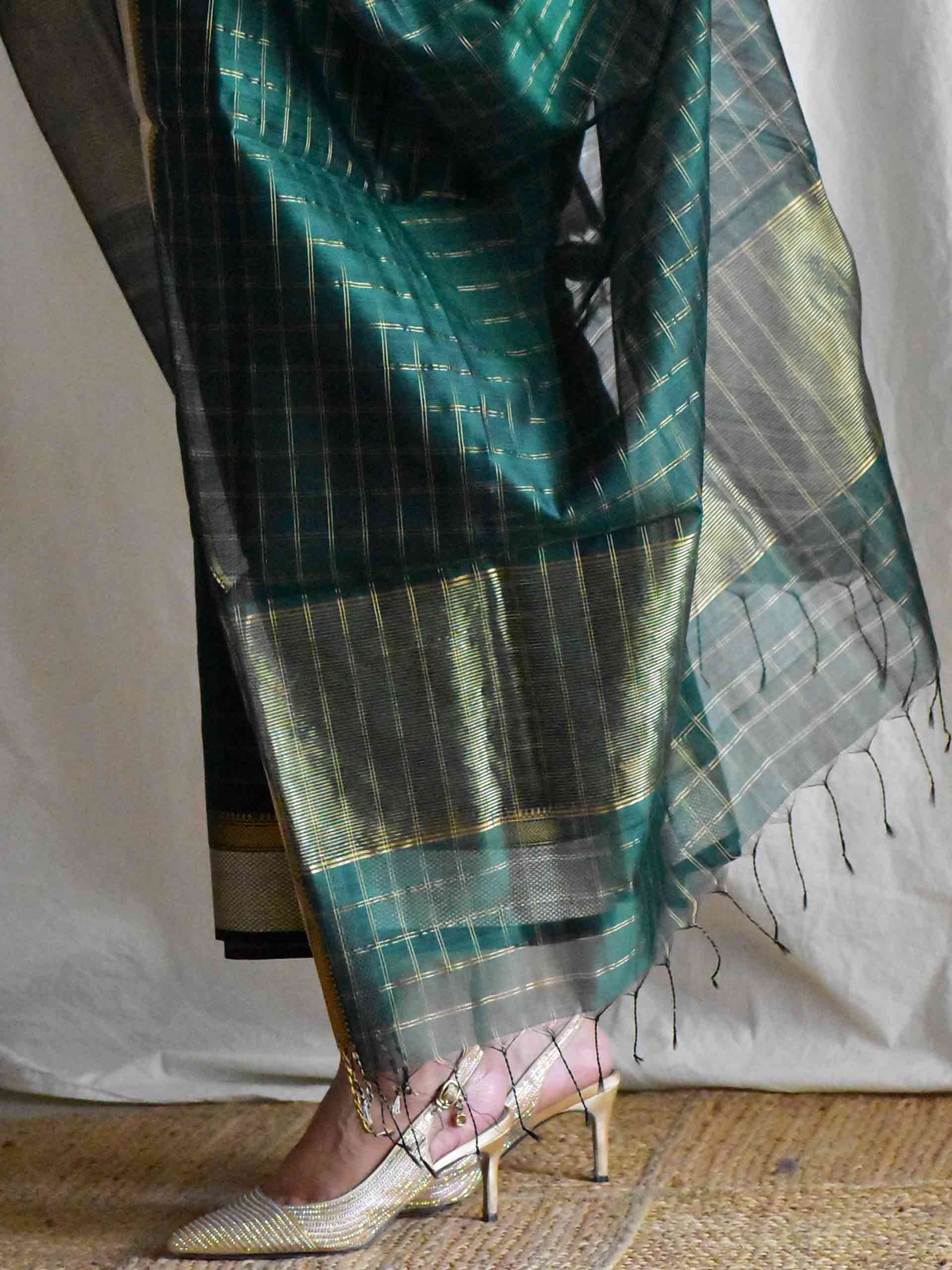 Mitali - Handloom Maheshwari silk 2 pc suit set