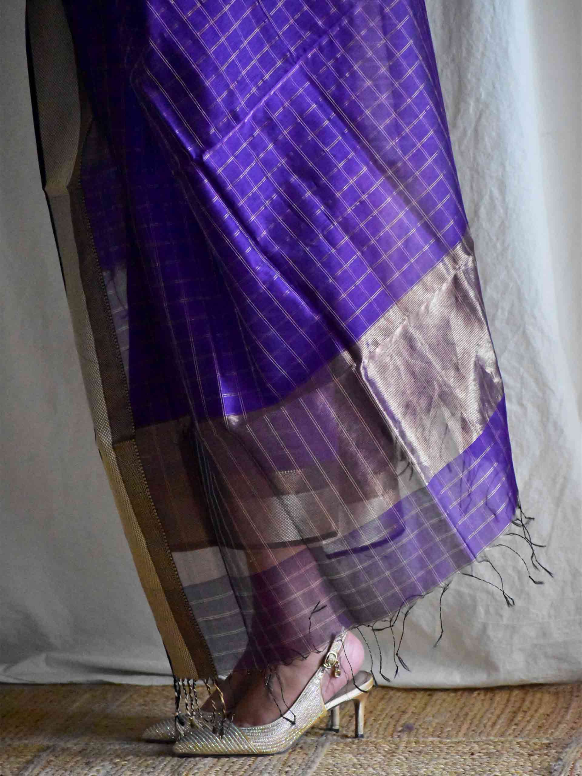 Jaamun - Handloom Maheshwari silk 2 pc suit set