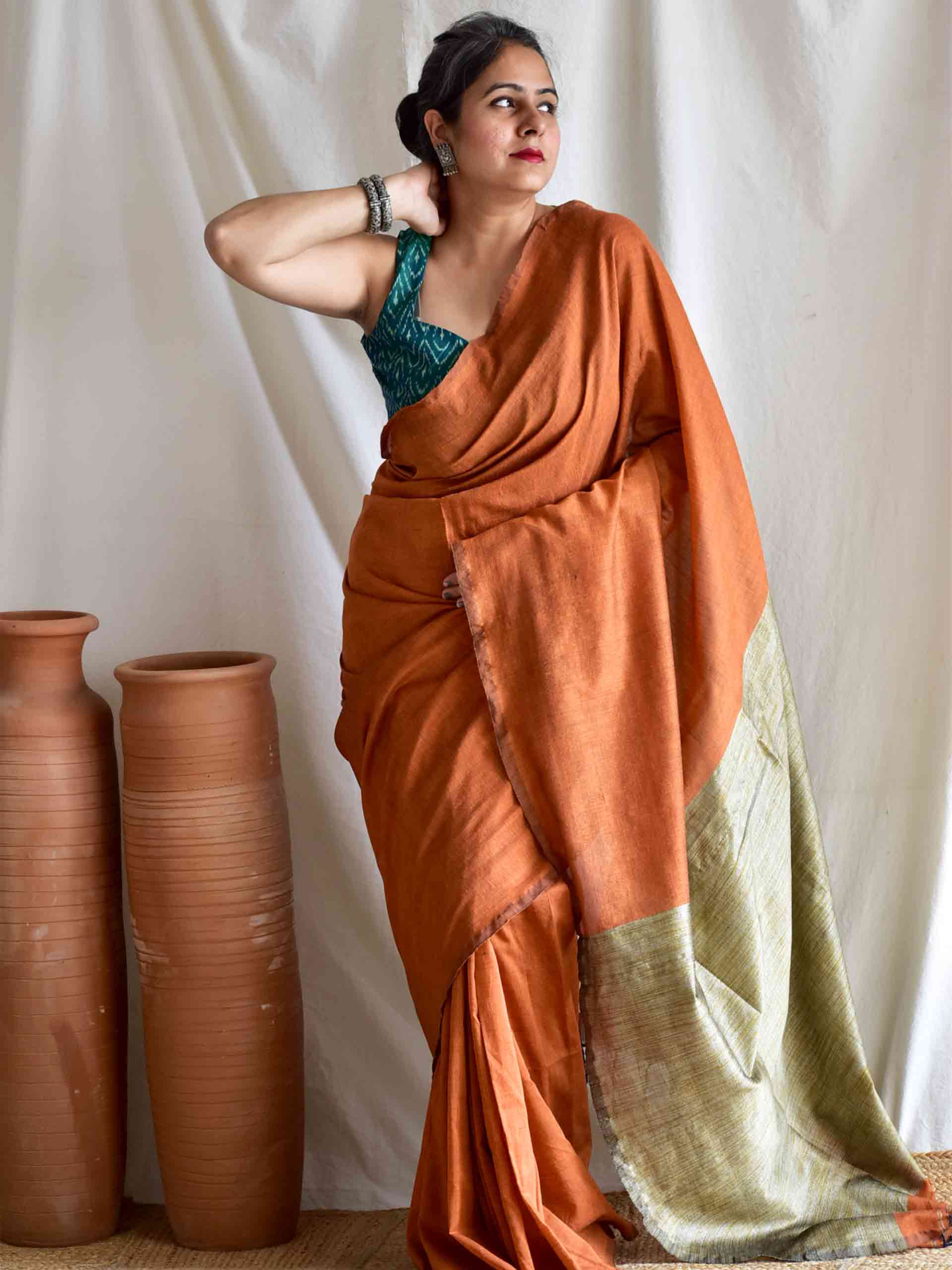 Tangy - Dual shaded cotton saree