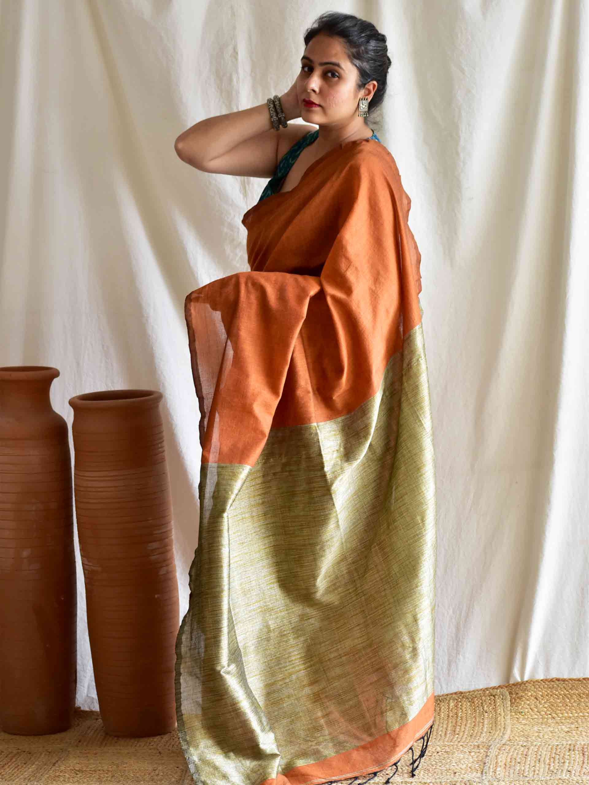 Tangy - Dual shaded cotton saree