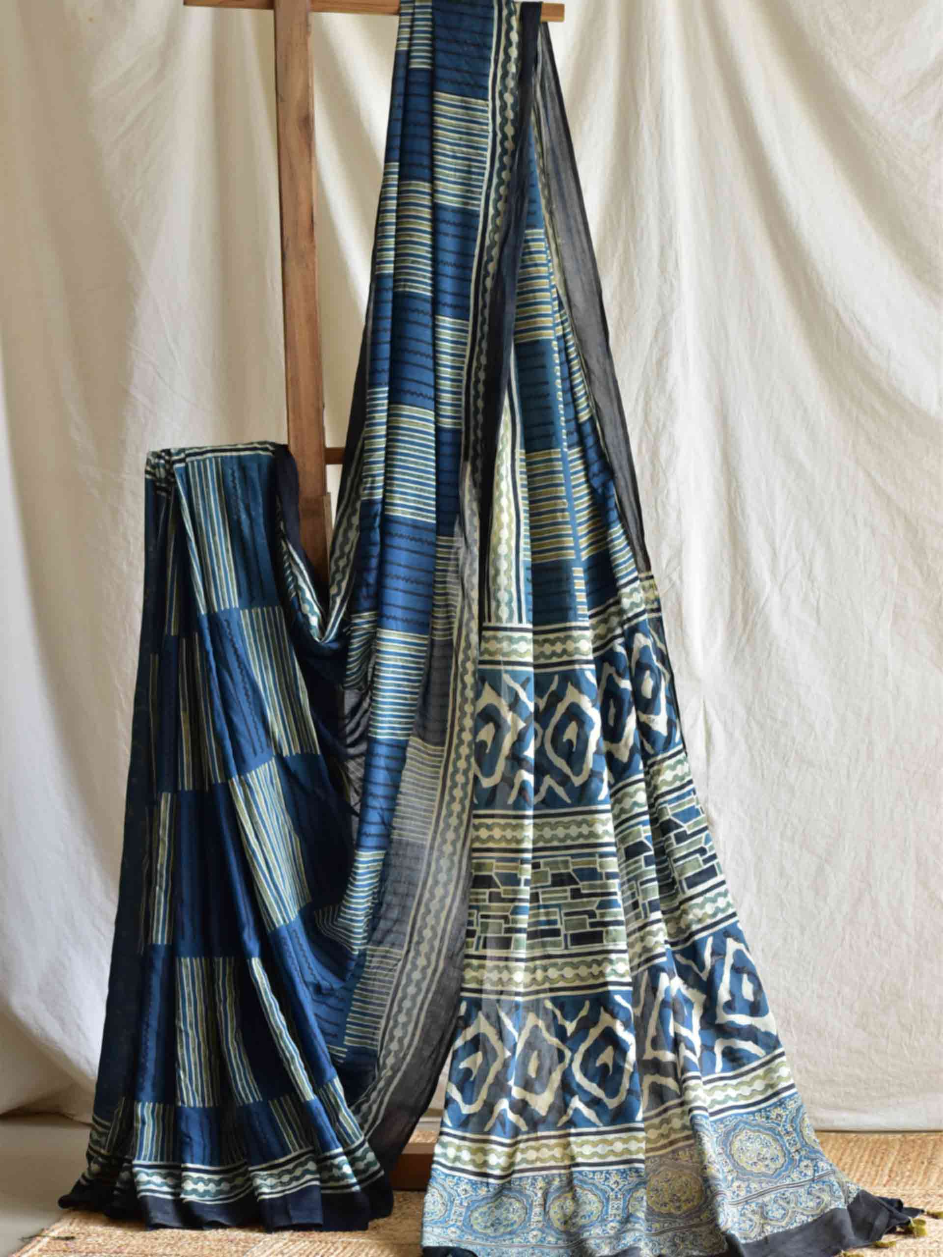 UD006 - Ajrakh mul cotton saree