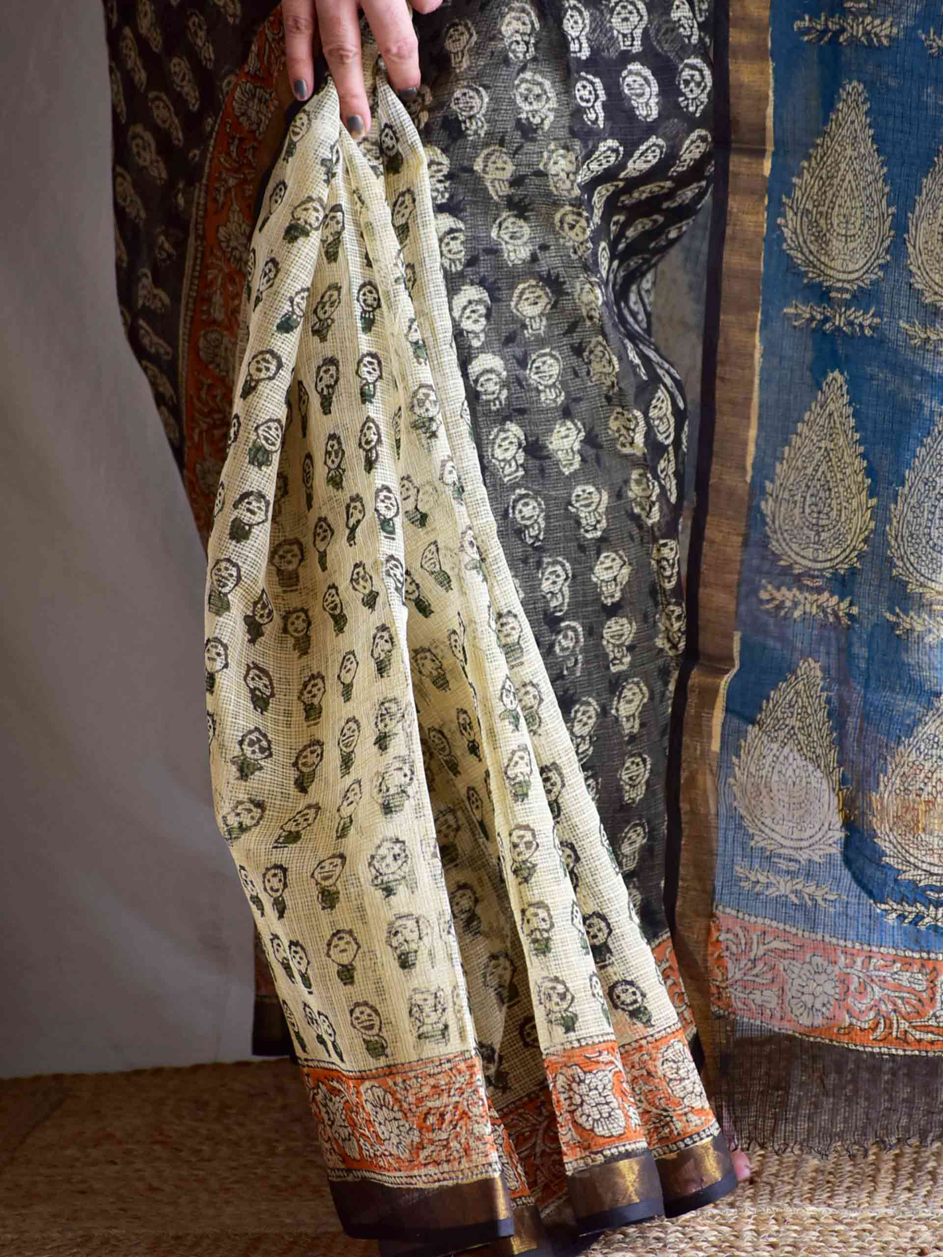 chehre  - Dabu Kota Doria Saree