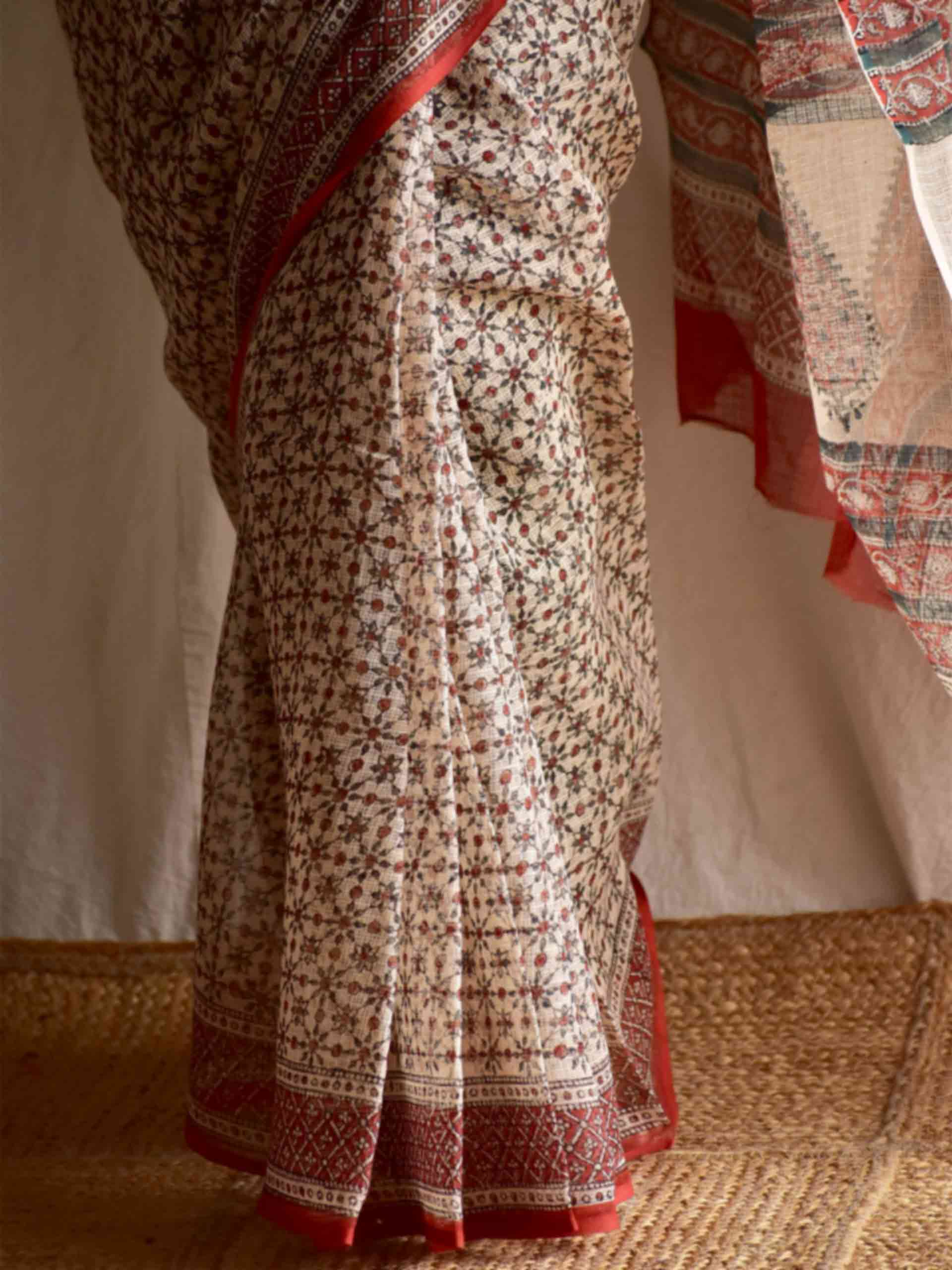 Heera - Dabu Kota Doria Saree
