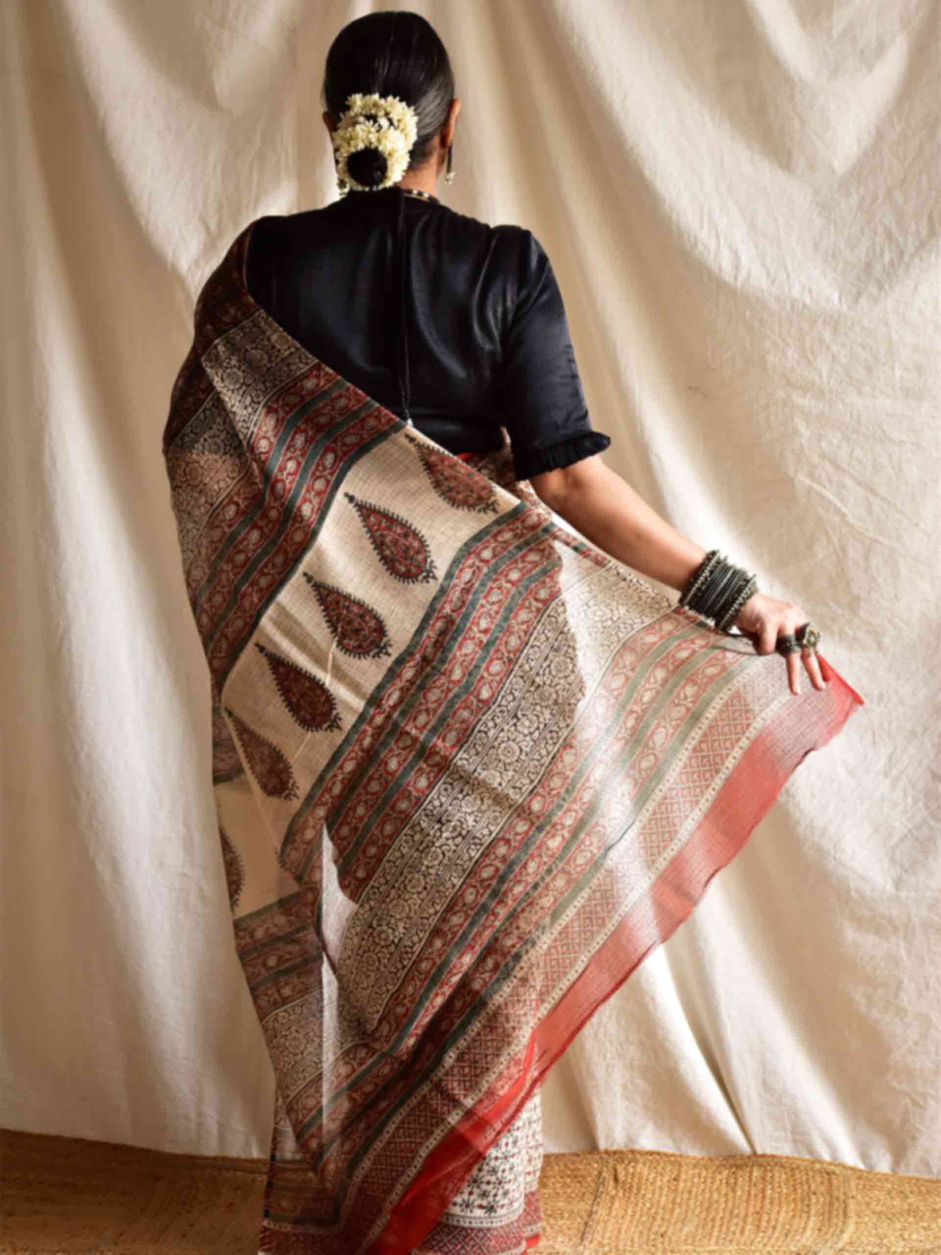 Heera - Dabu Kota Doria Saree