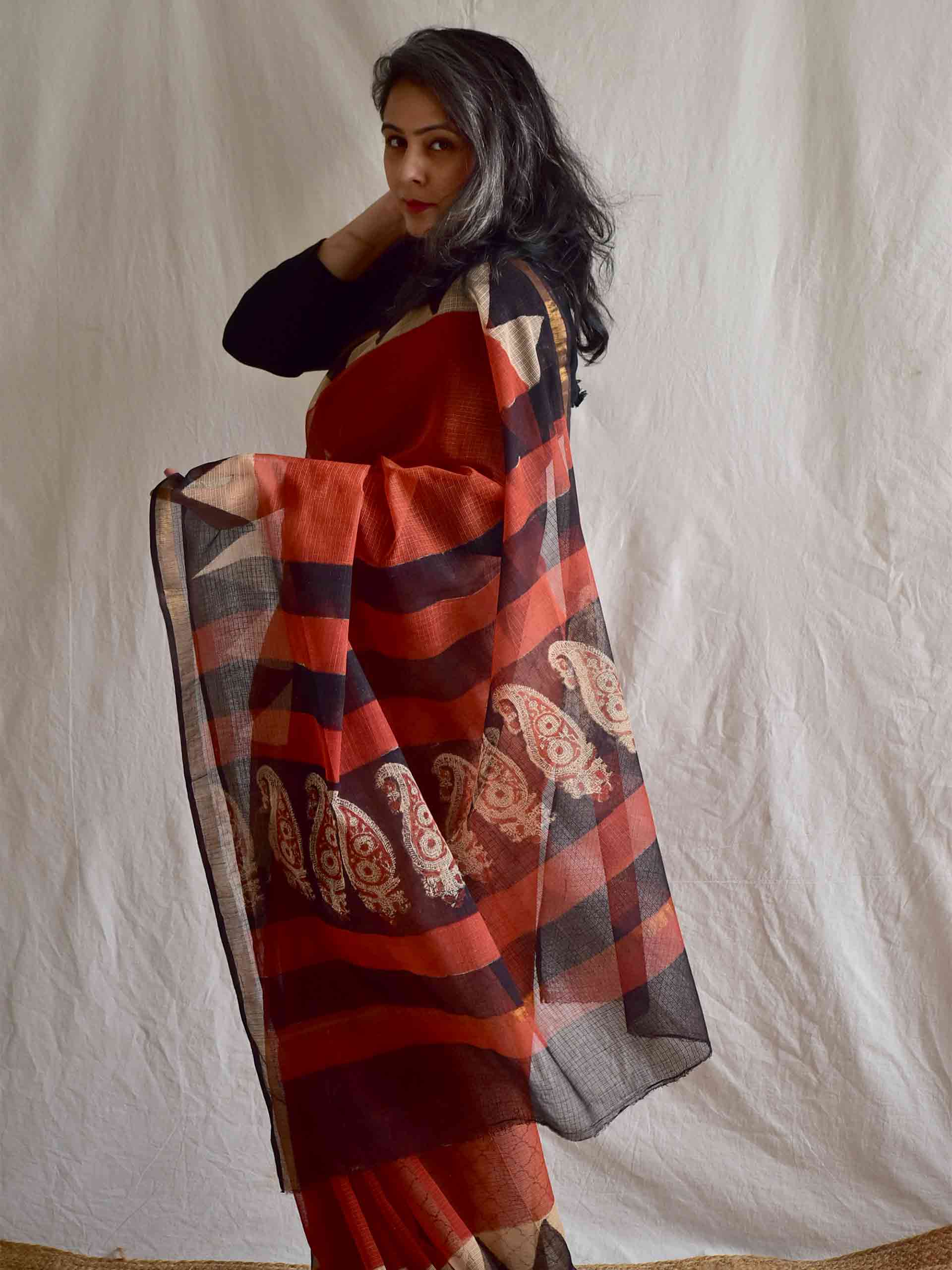 Sandhya - Dabu Kota Doria Saree