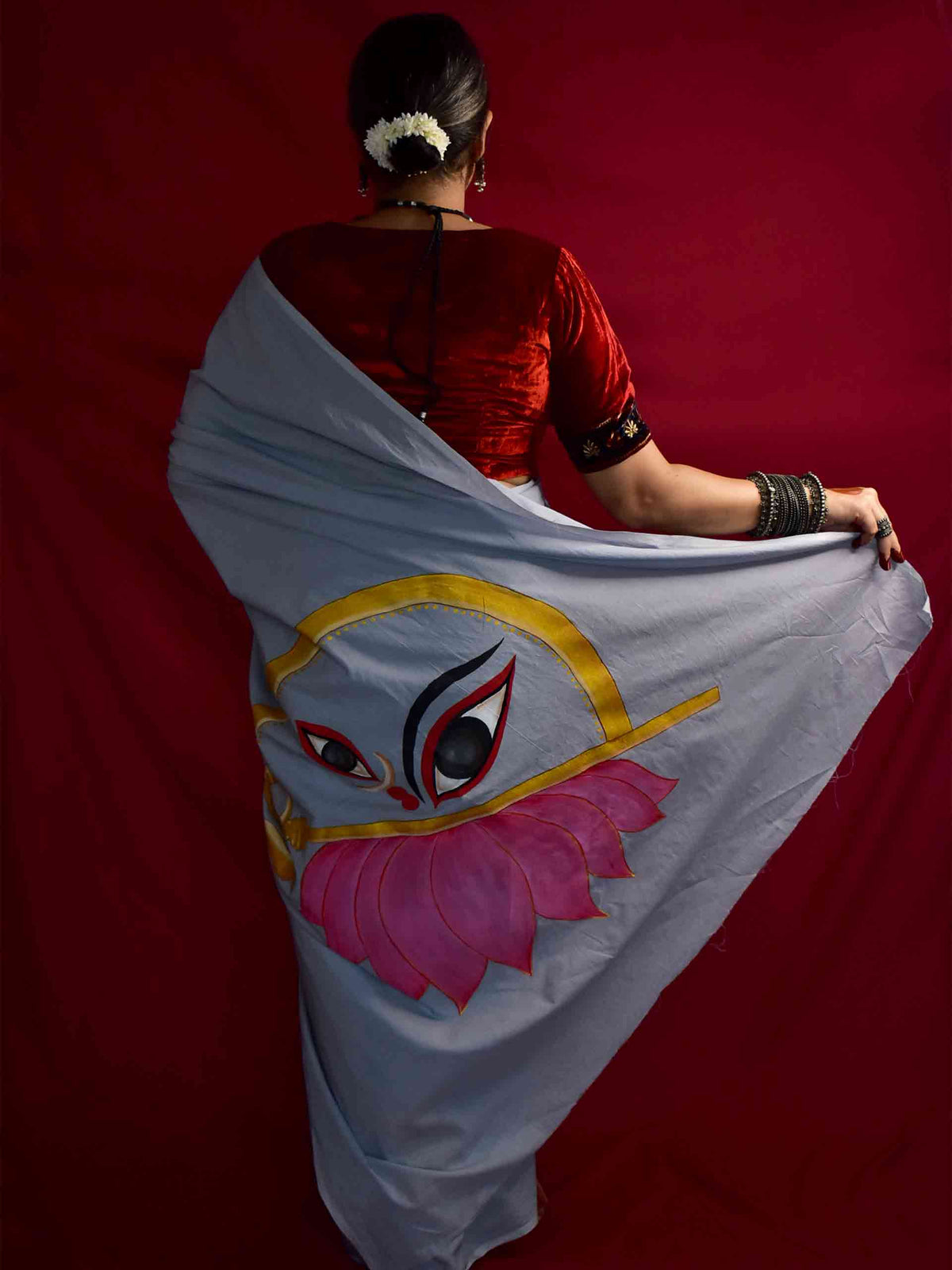 Charan Chandrika - Handpainted saree