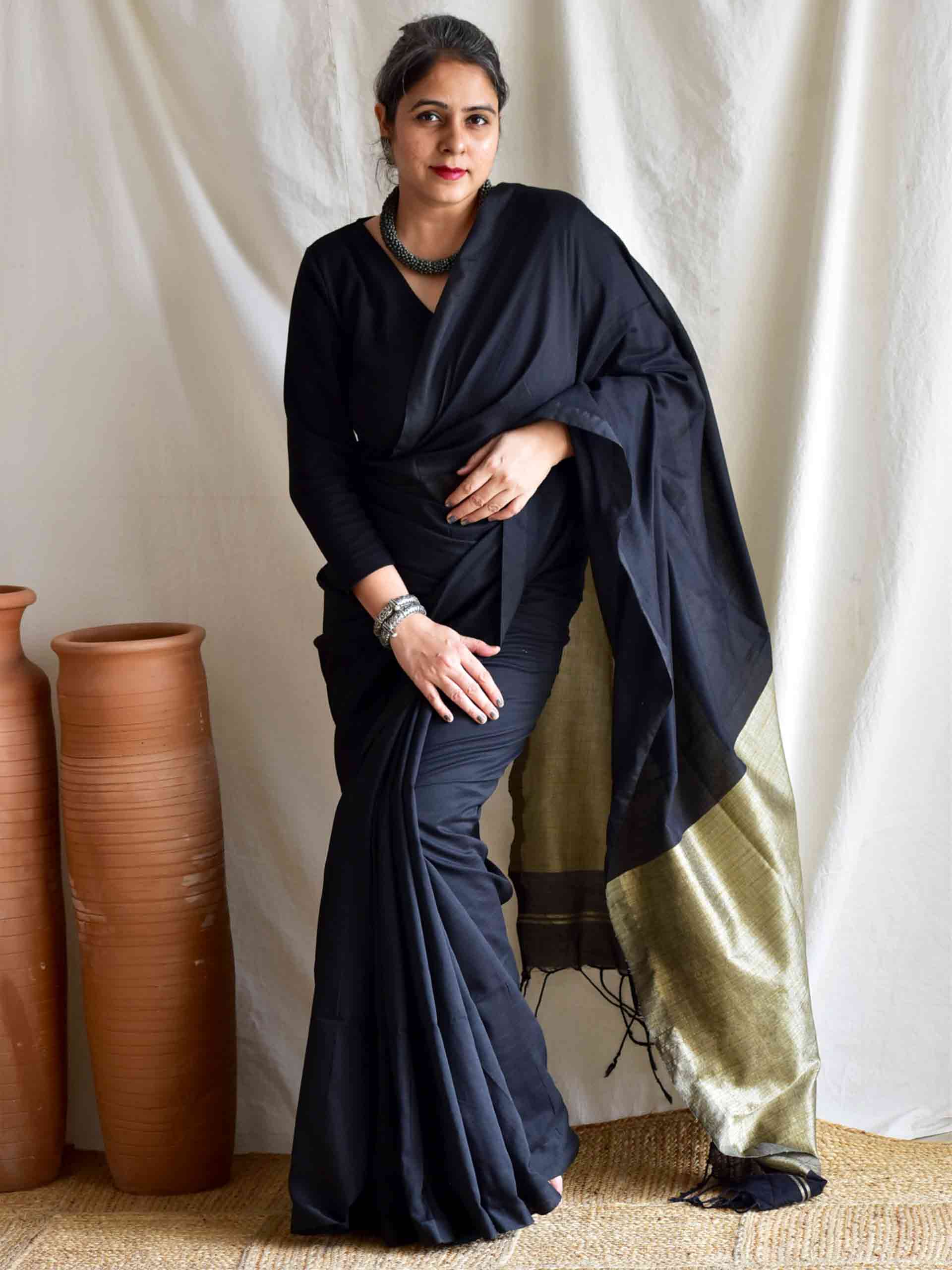 Black out - Dual shaded cotton saree