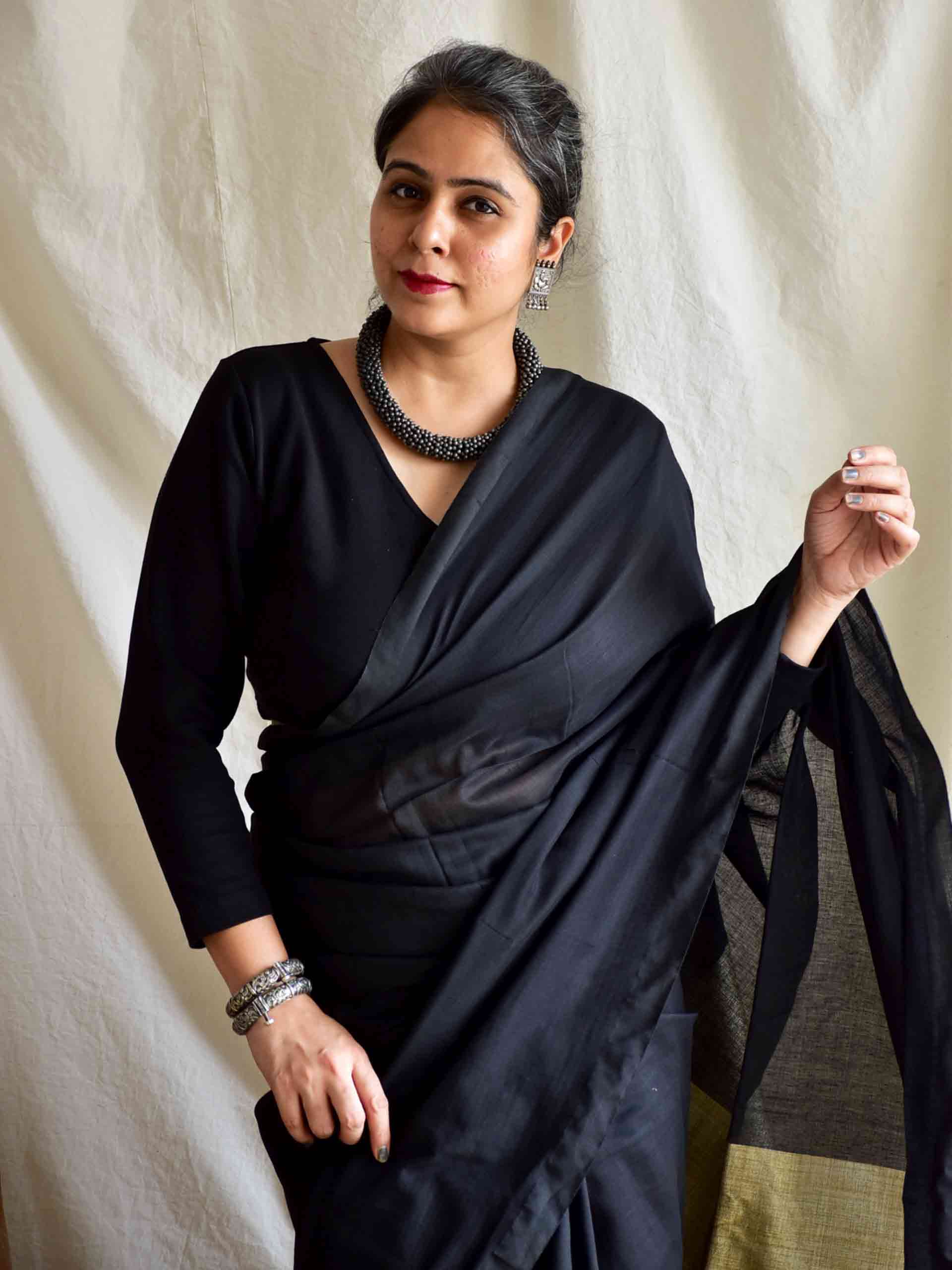 Black out - Dual shaded cotton saree