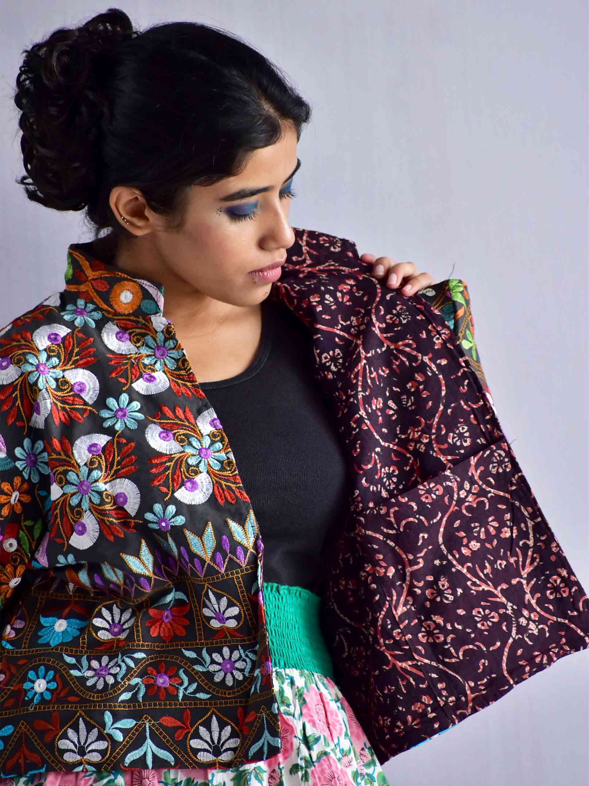 Krina - hand embroidered Reversible jacket