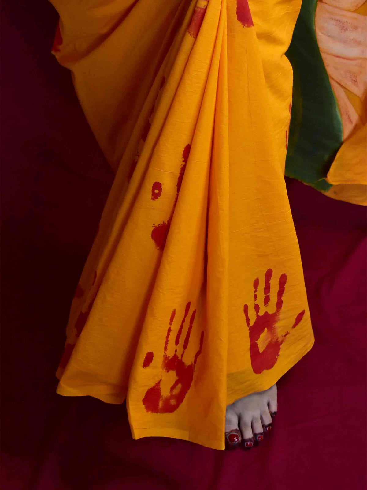 Devi Hasta - Handpainted saree
