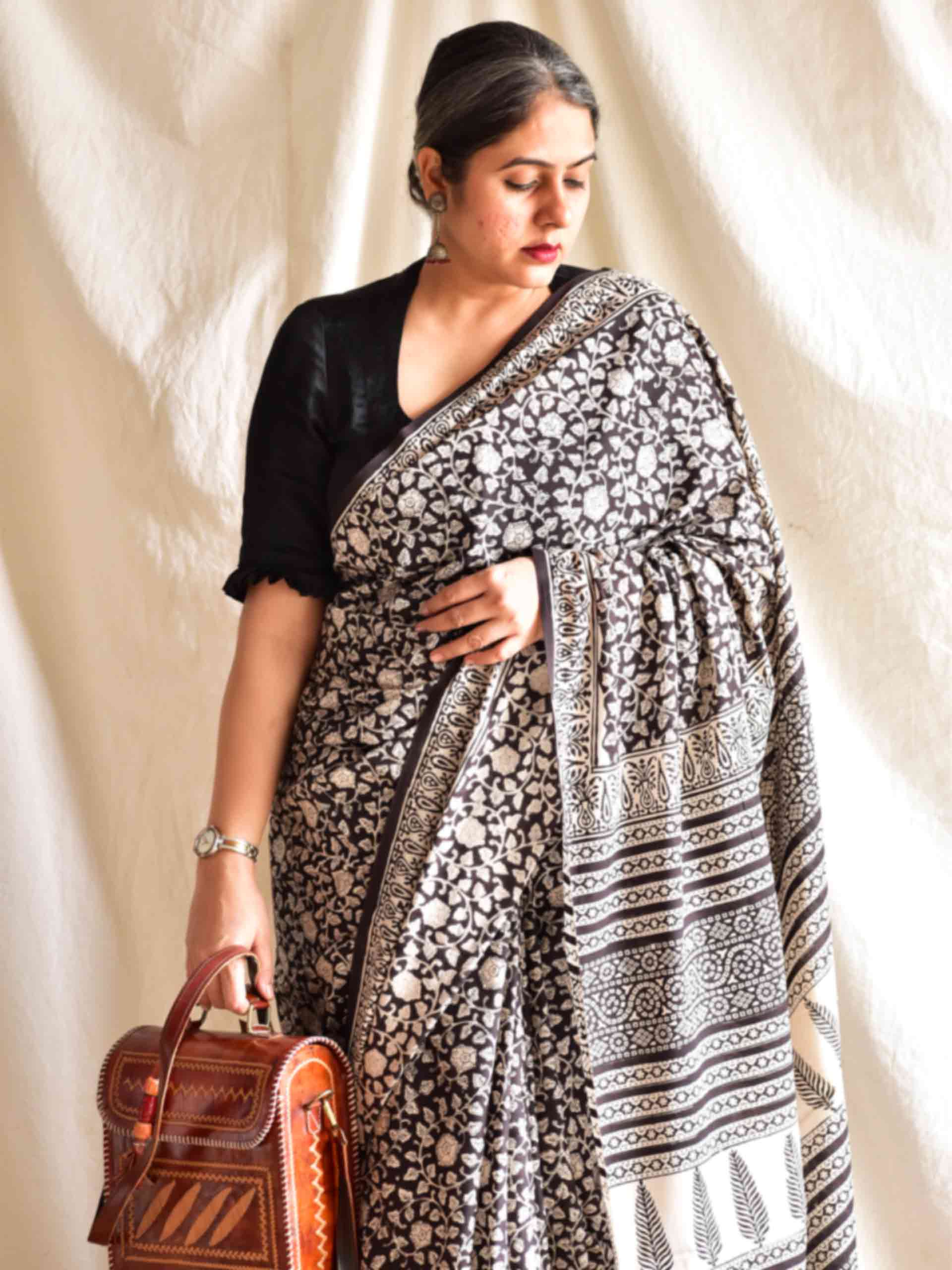 kali - Dabu cotton saree
