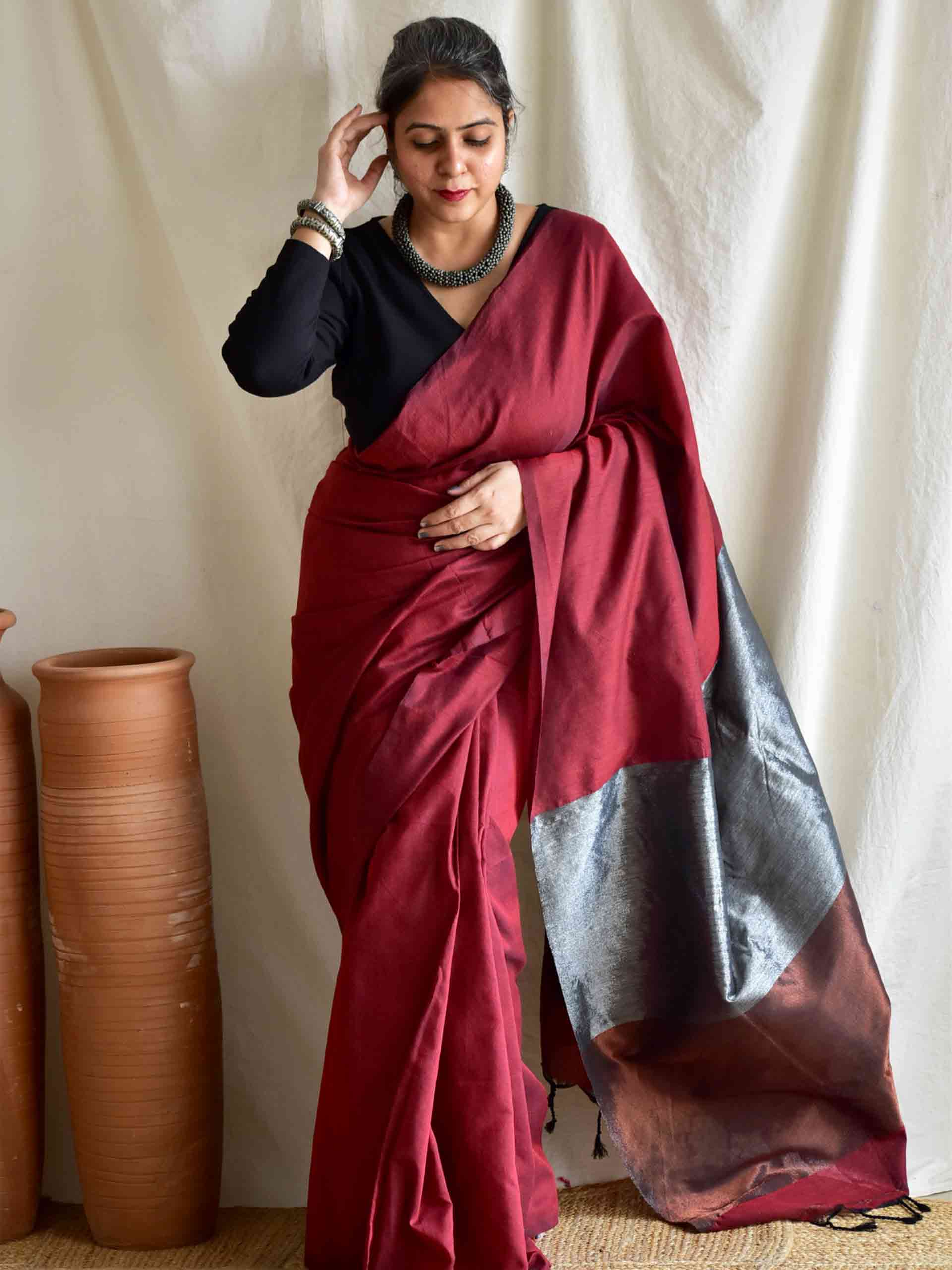 Leela - Dual shaded cotton saree