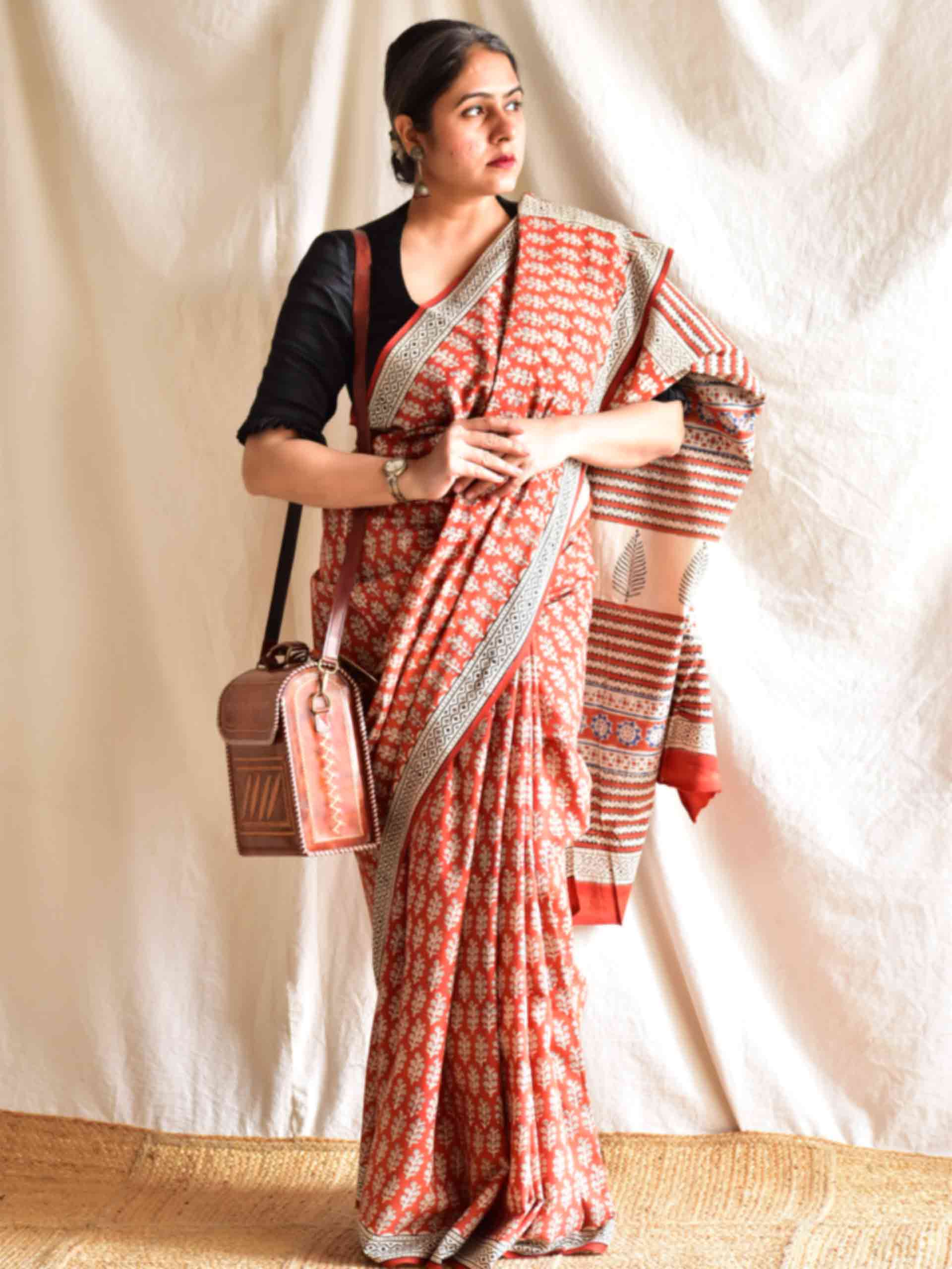 Sukun- Dabu cotton saree