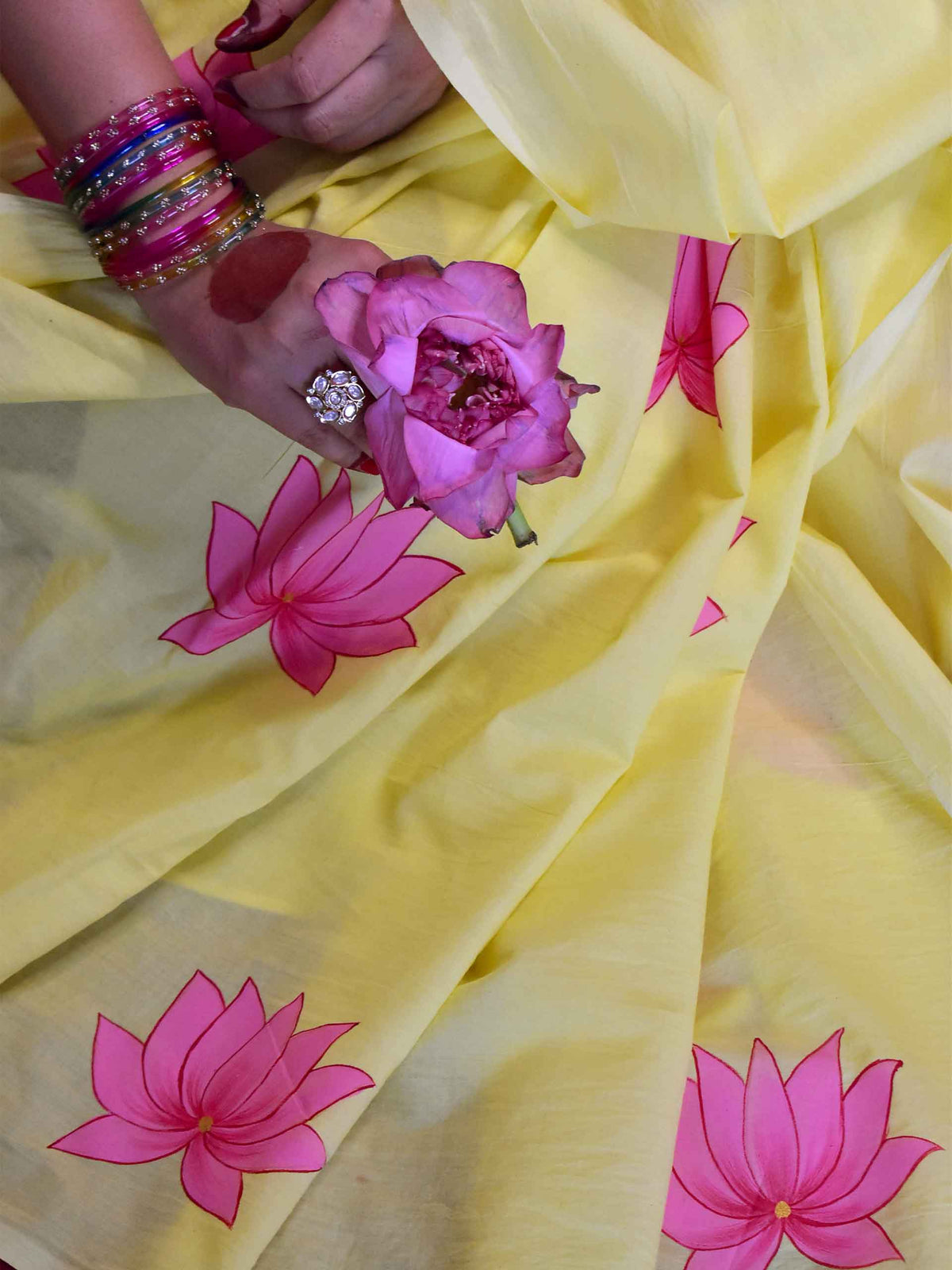 Kamal Arpan - Handpained saree