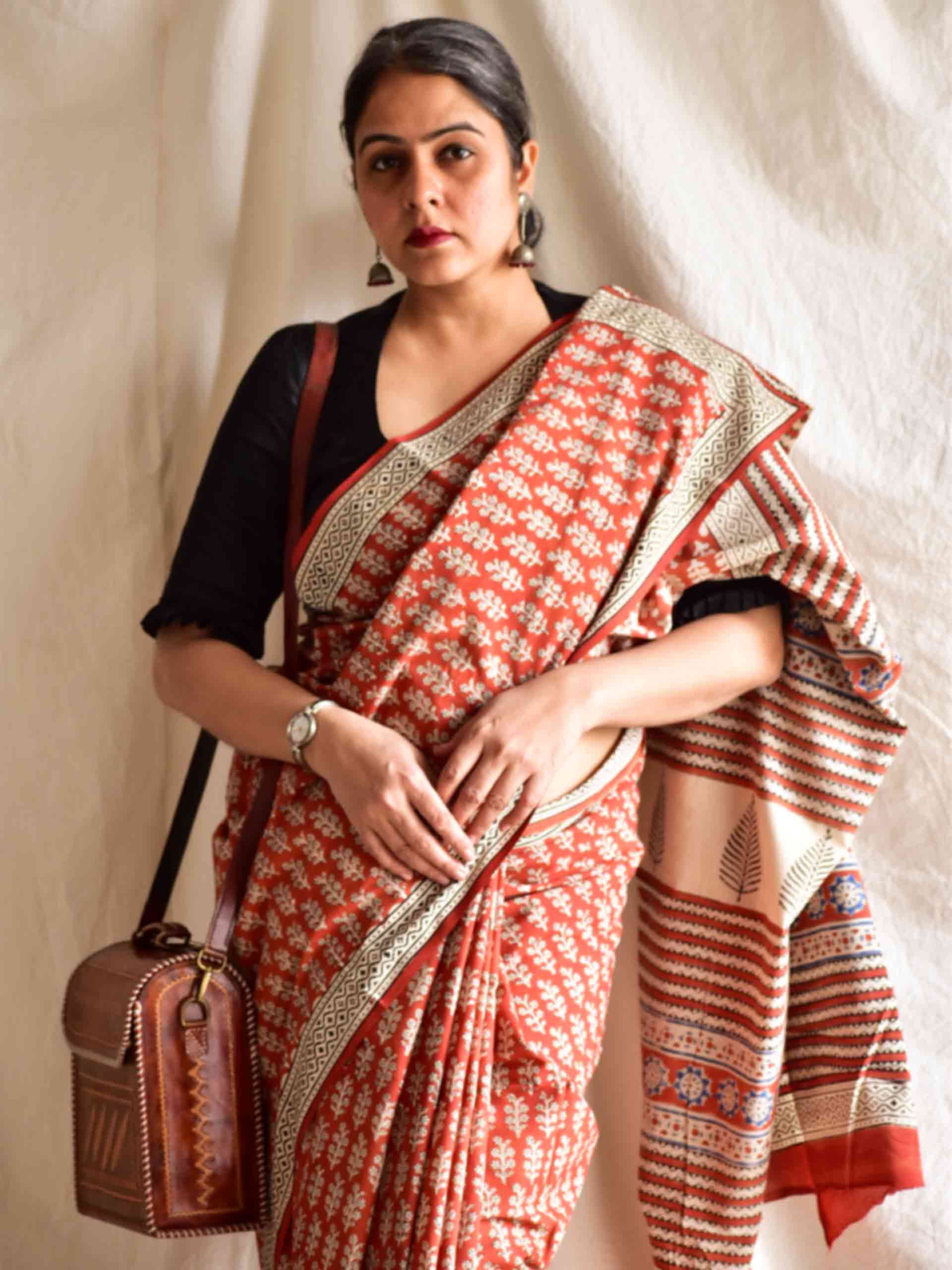 Sukun- Dabu cotton saree