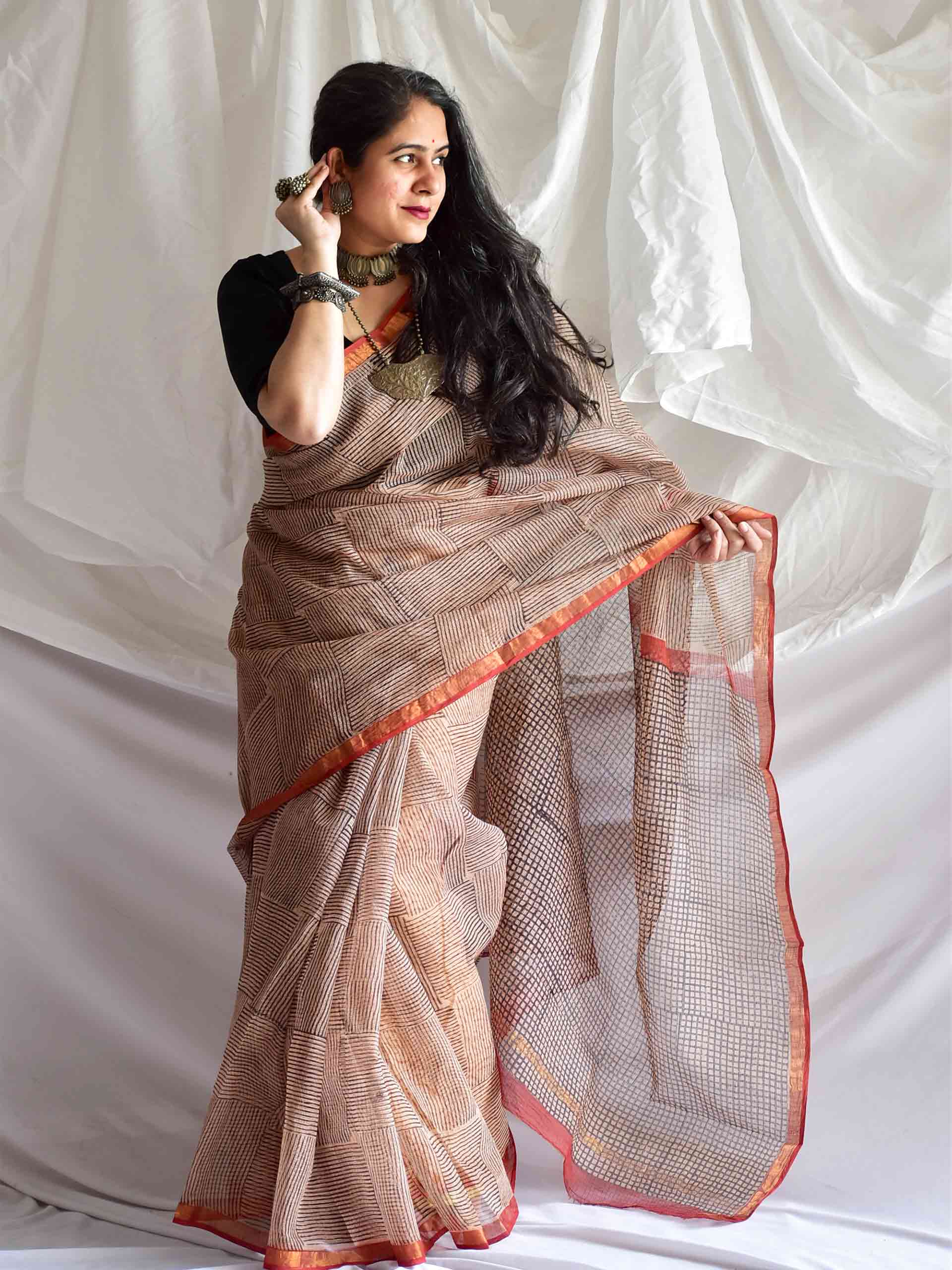 Geru - Kota Doria Saree
