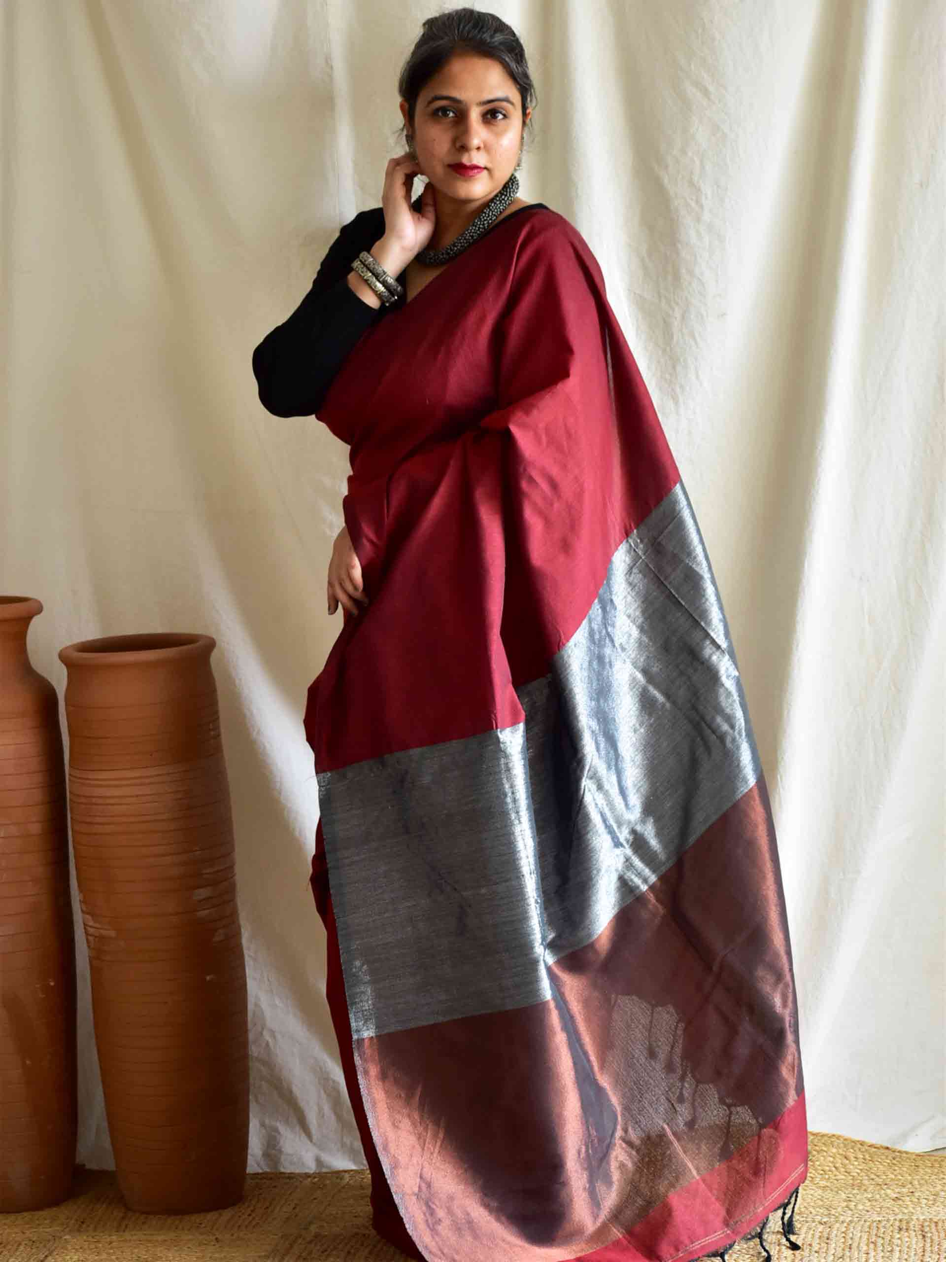 Leela - Dual shaded cotton saree