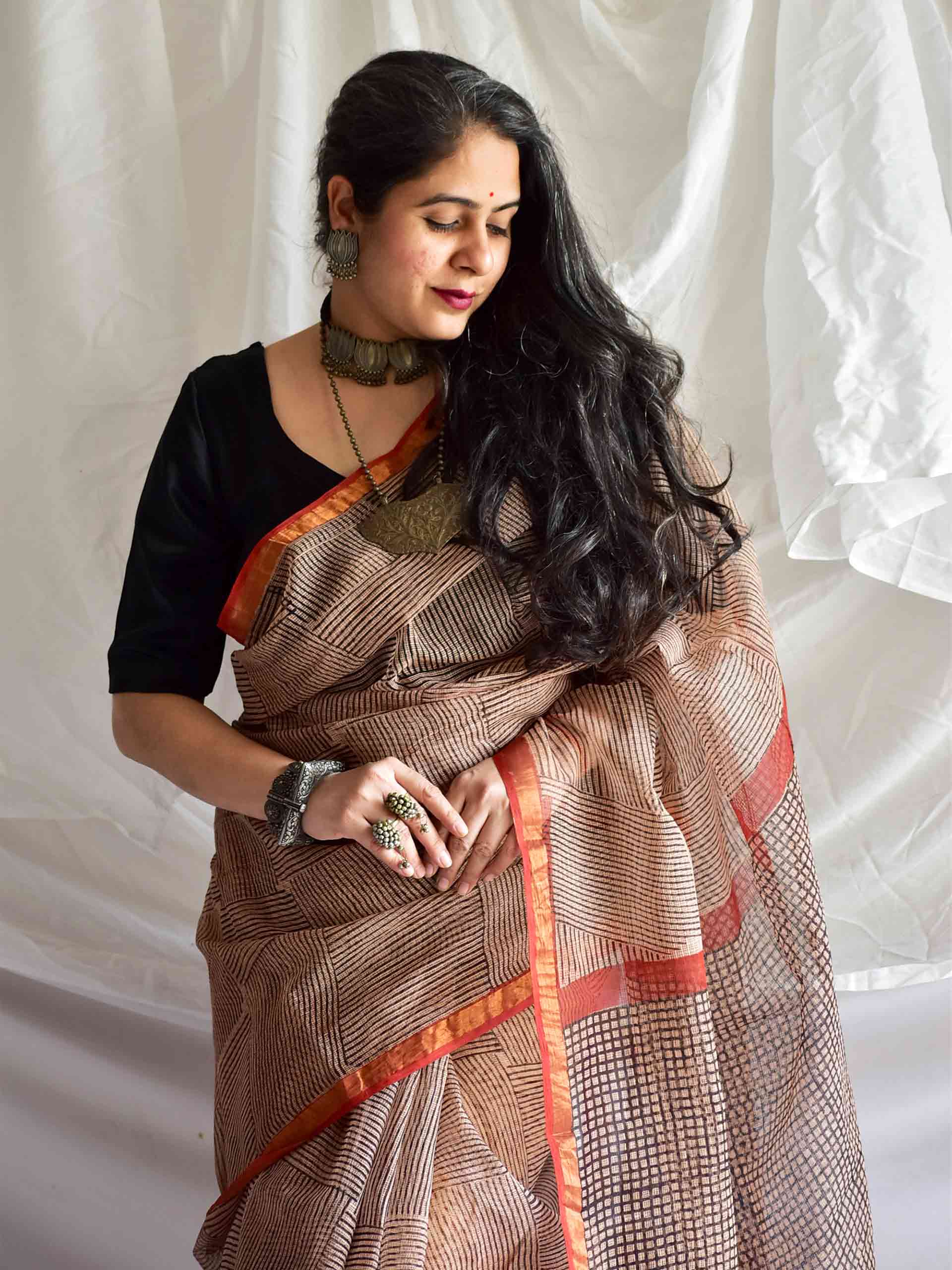 Geru - Kota Doria Saree