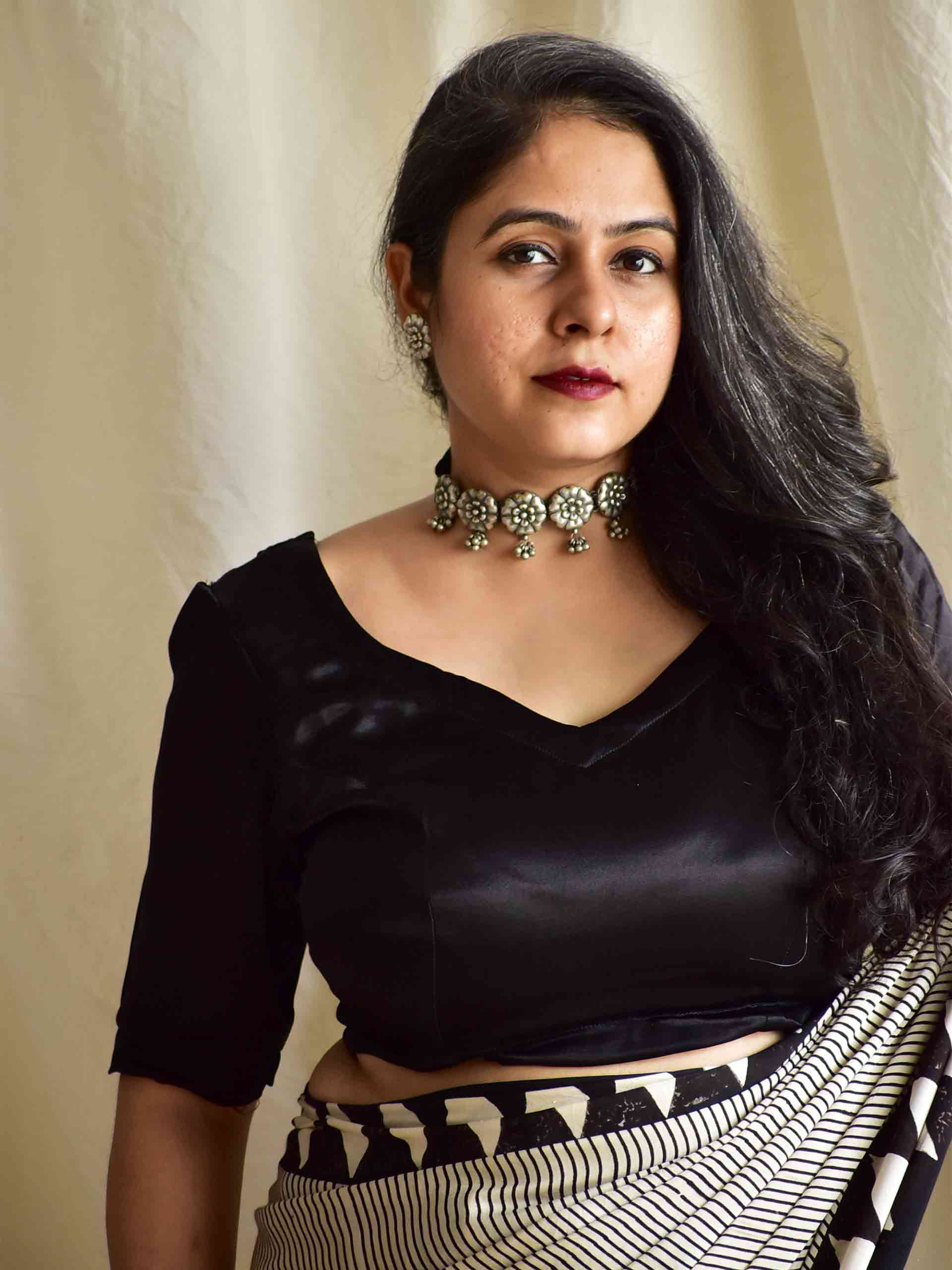 Goonj - Mashru silk blouse