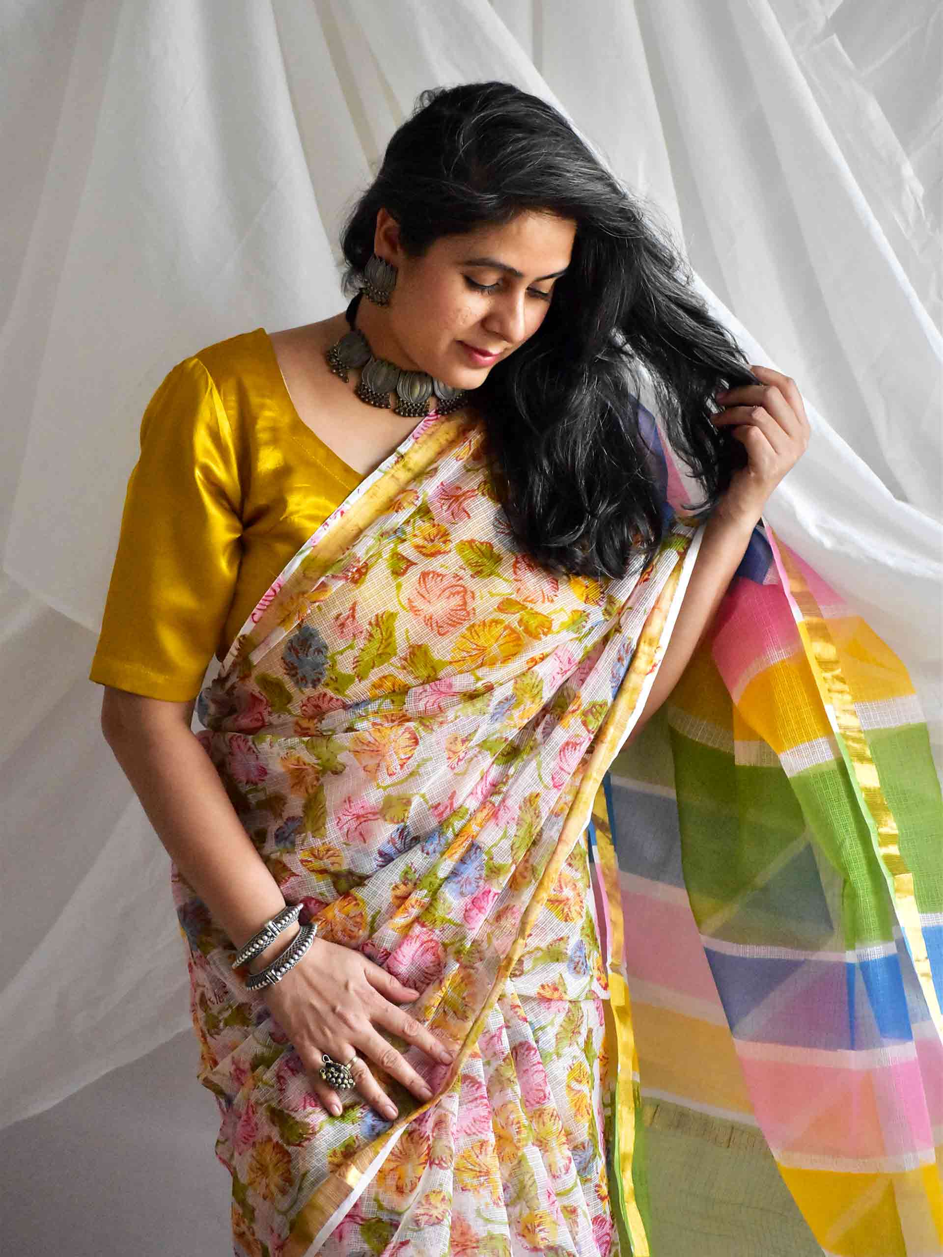 Flora - Kota Doria Saree