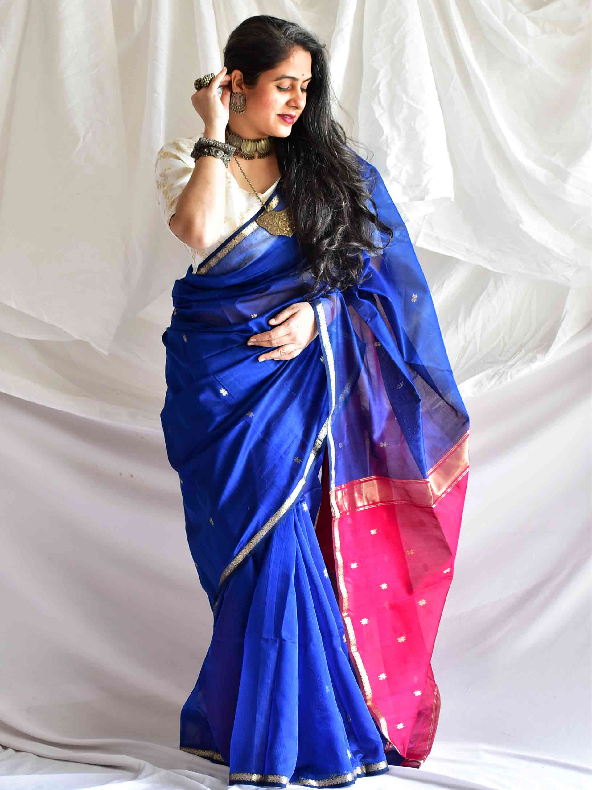 Shahi -  Maheshwari Handloom Silk Saree