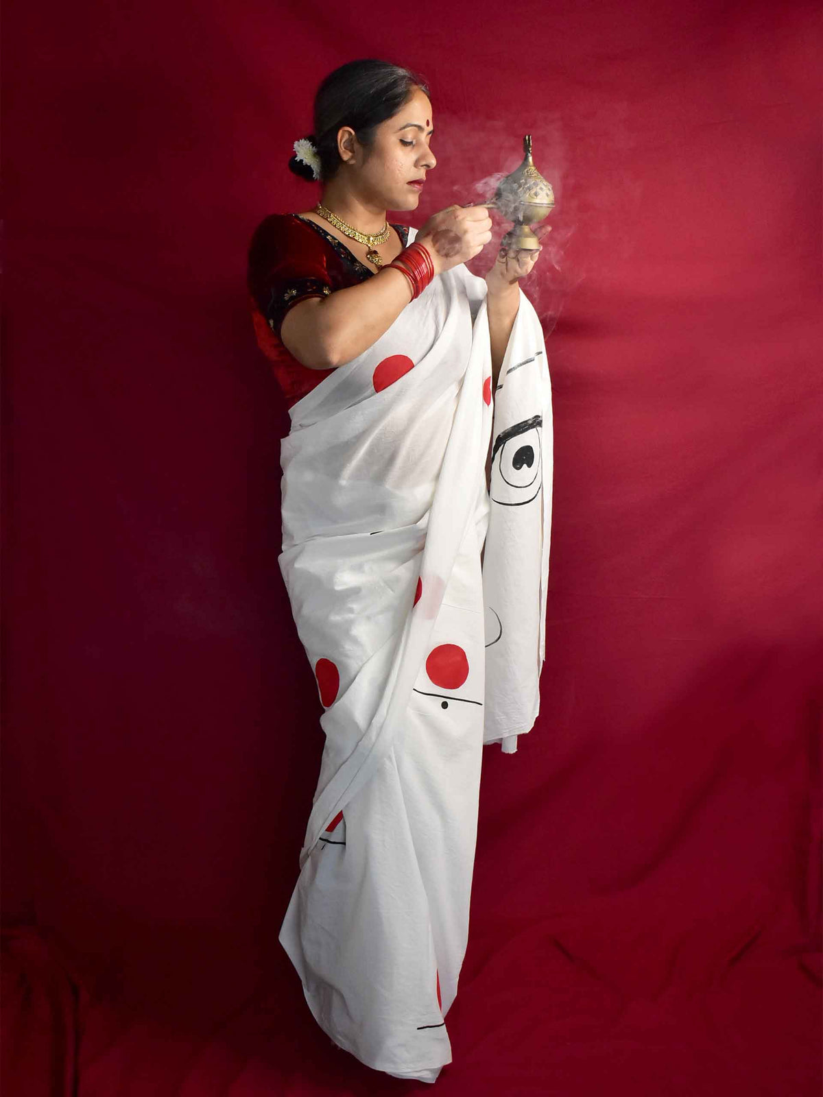 Netra Jagriti - Handpainted saree