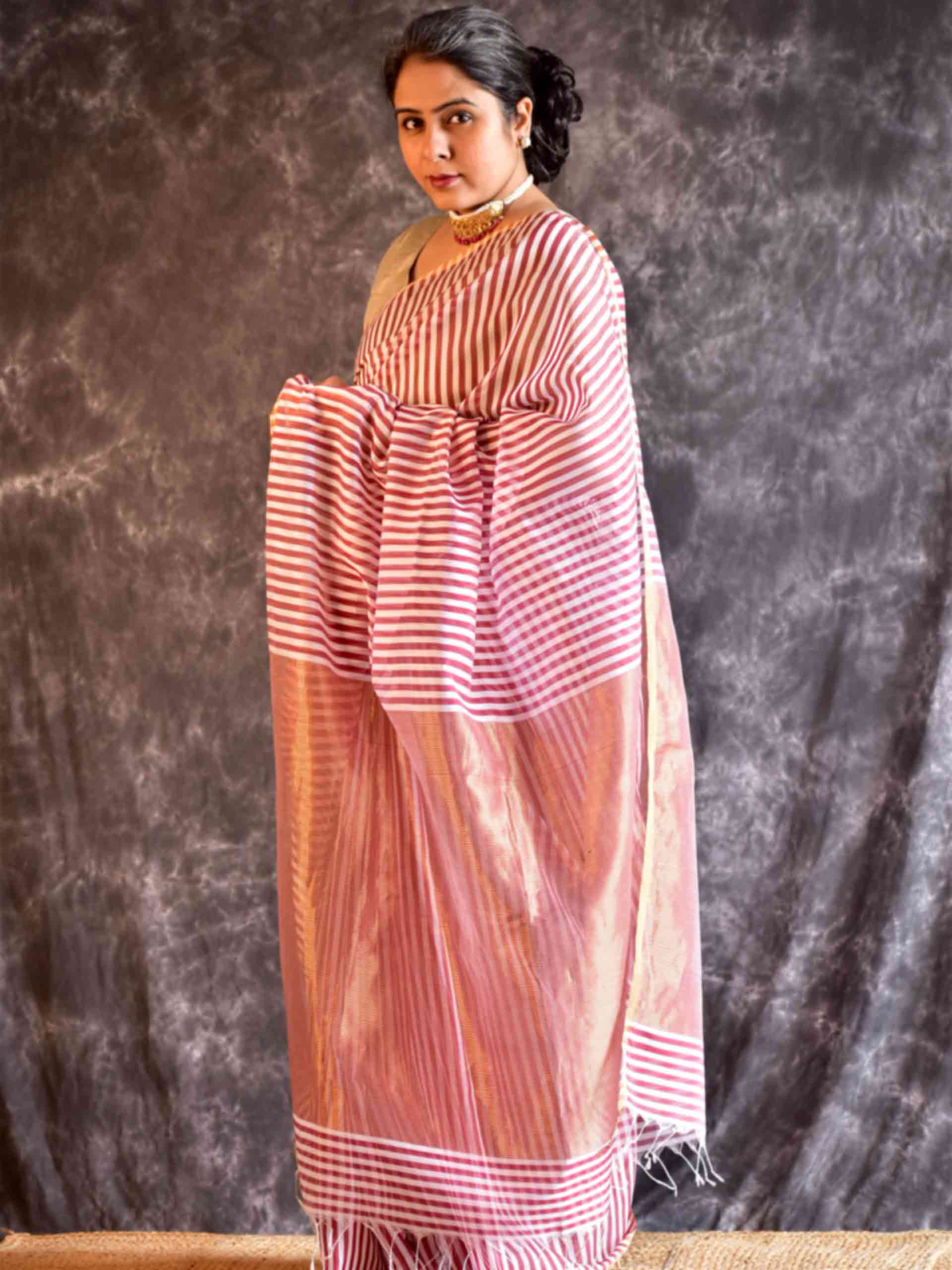 Rekhaye - Maheshwari Handloom Silk Saree