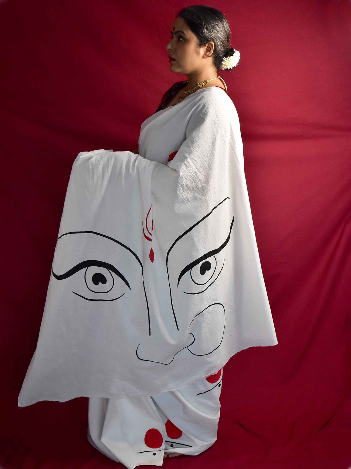 Netra Jagriti - Handpainted saree