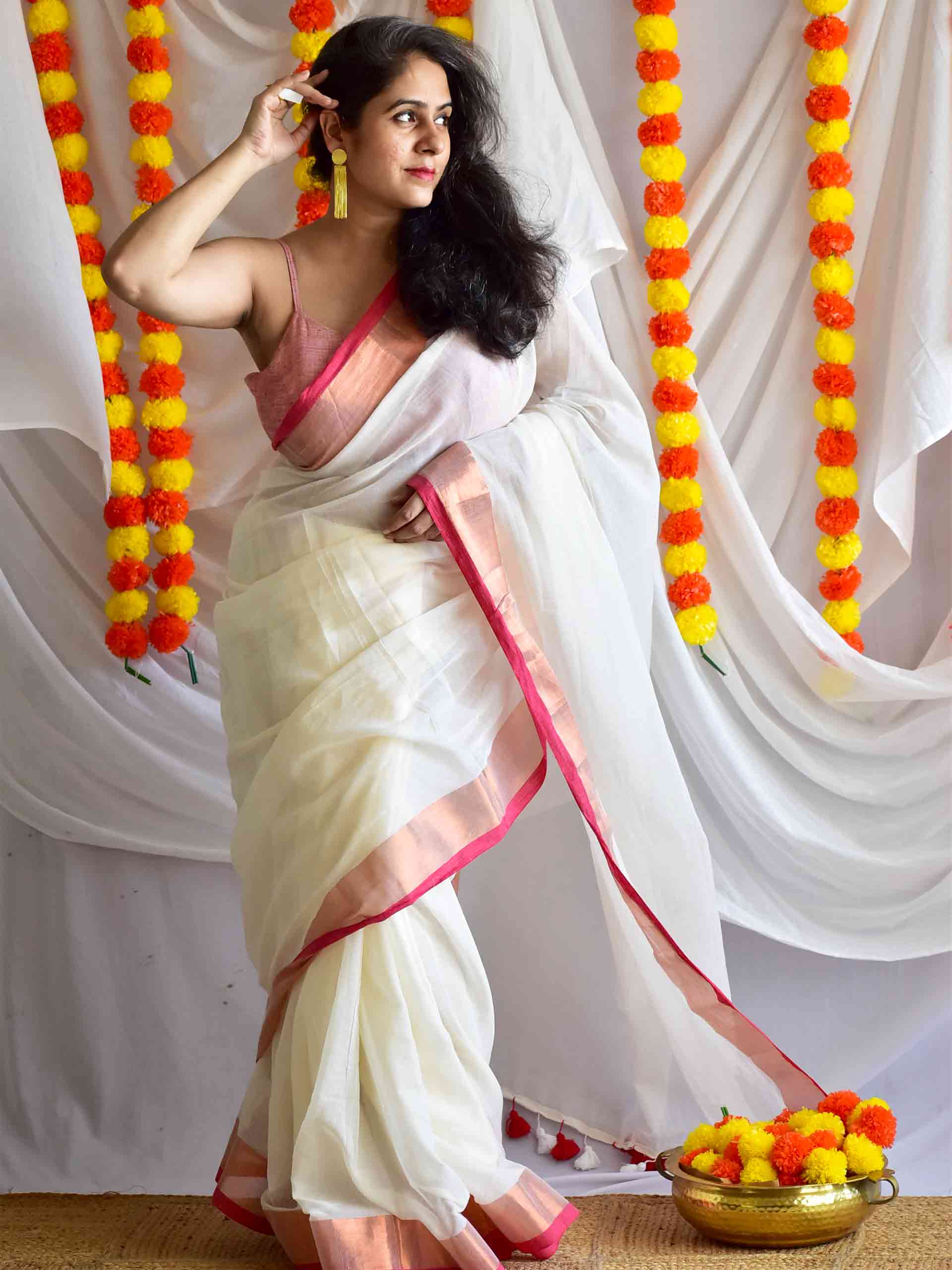 Kumkuma - Mul Tissue Saree