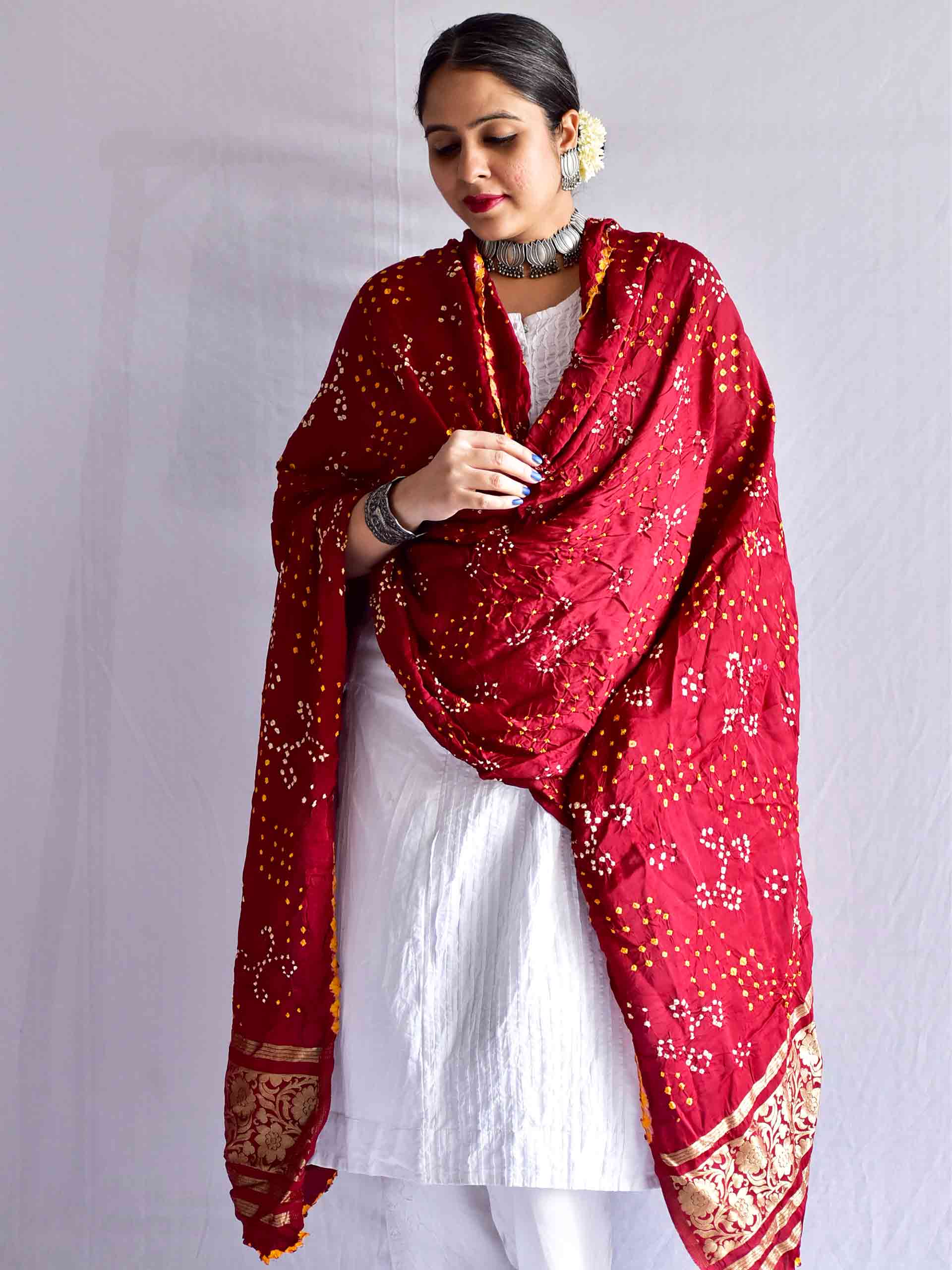 Gaji silk bandhani sarees online hotsell