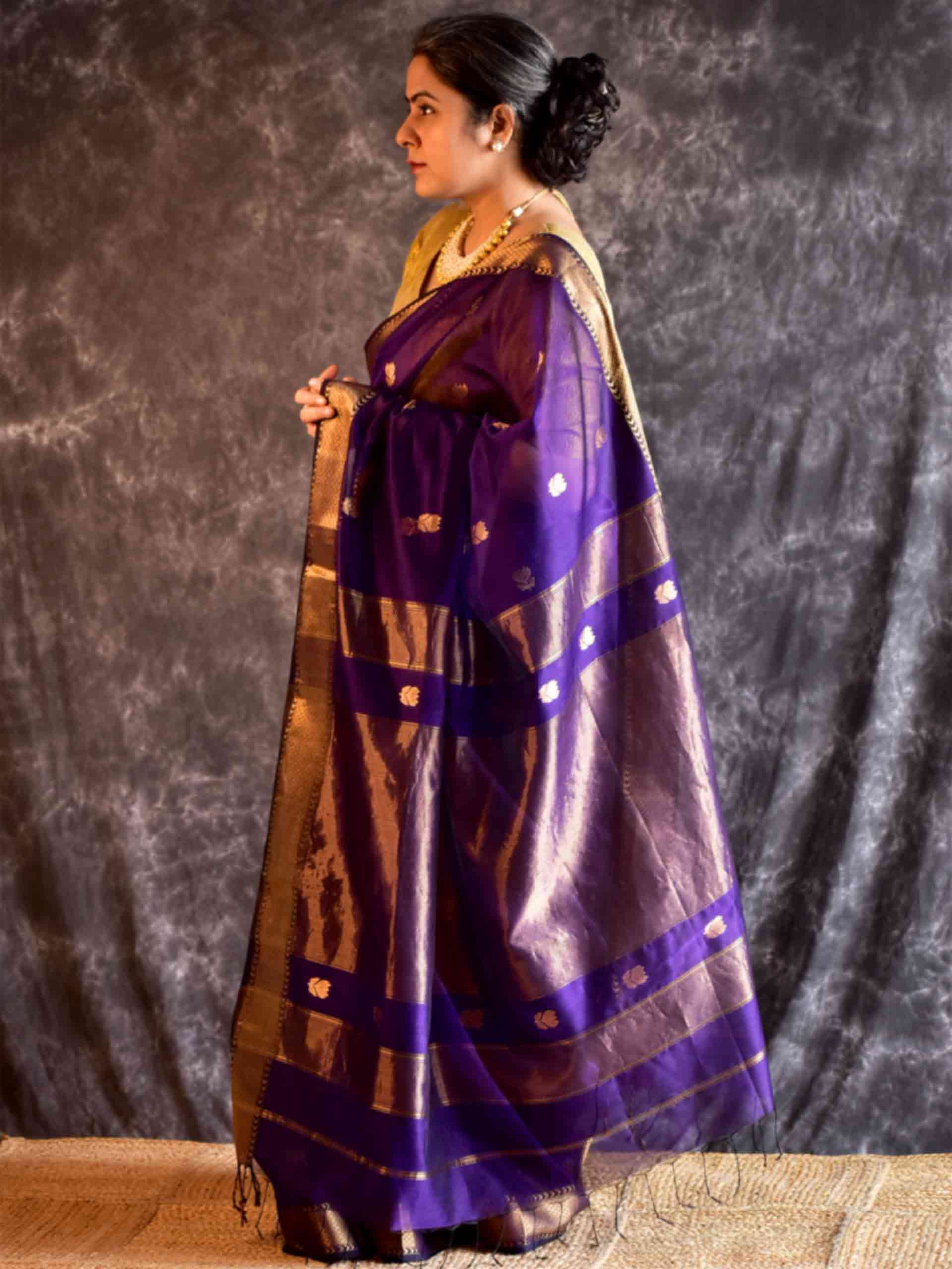 Aihika - Maheshwari Handloom Silk Saree