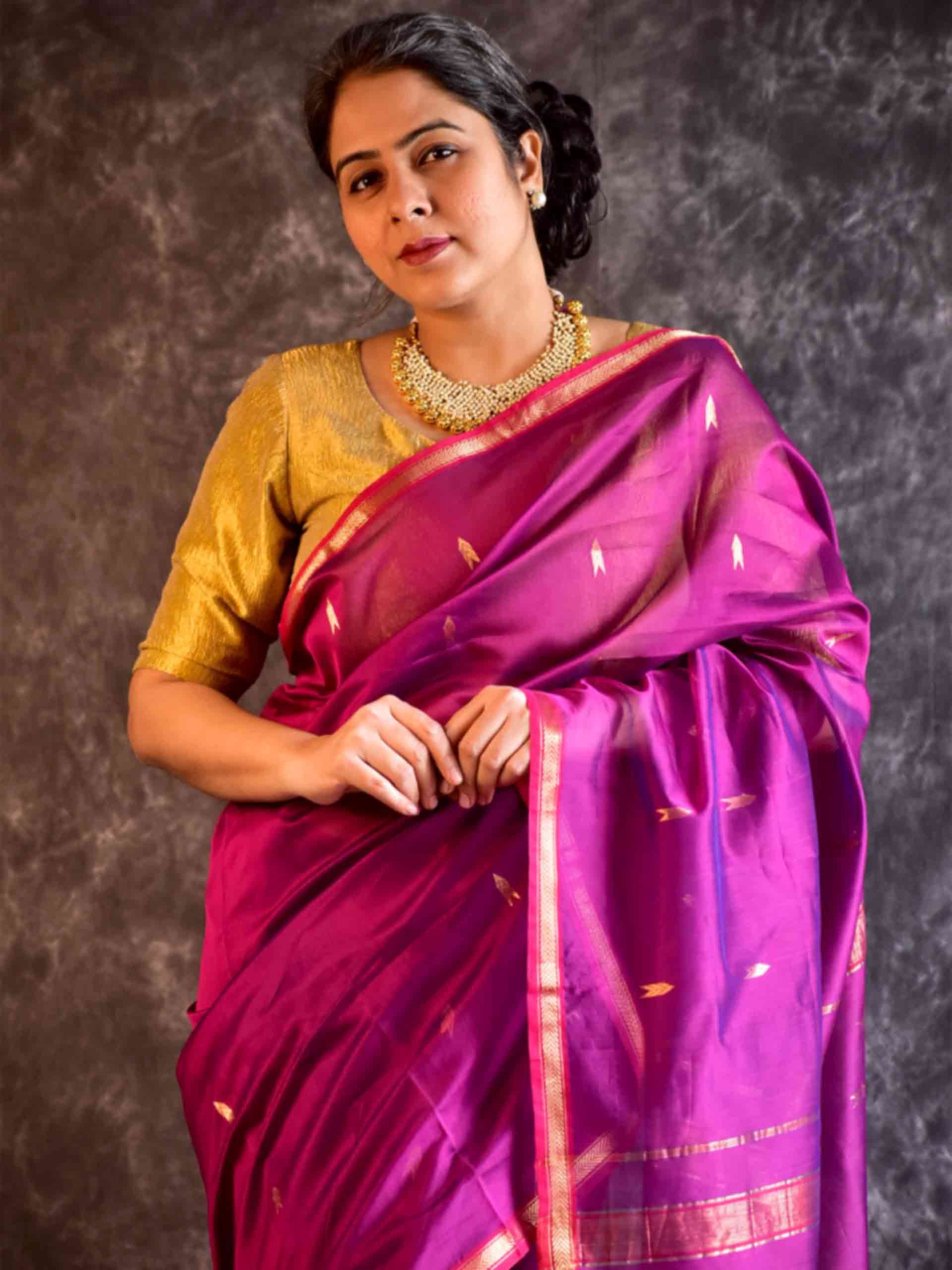 Anaya - Maheshwari Handloom Silk Saree