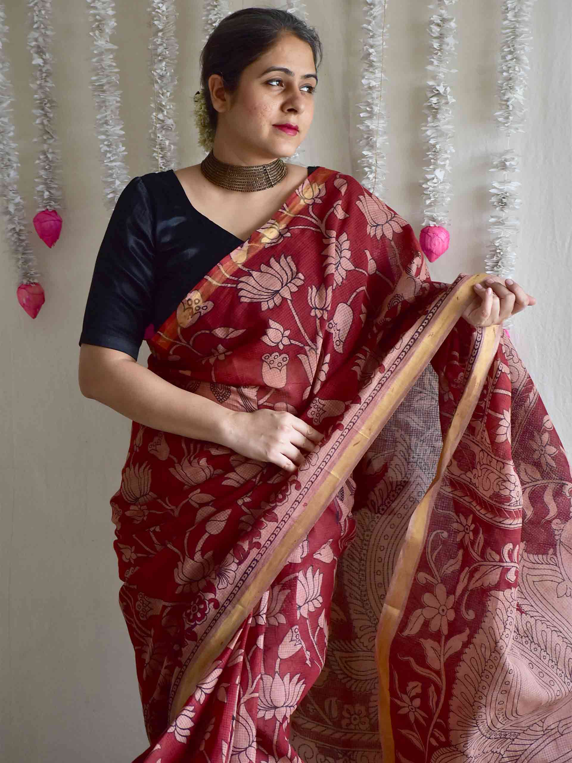 Kamal - kalamkari kota cotton saree