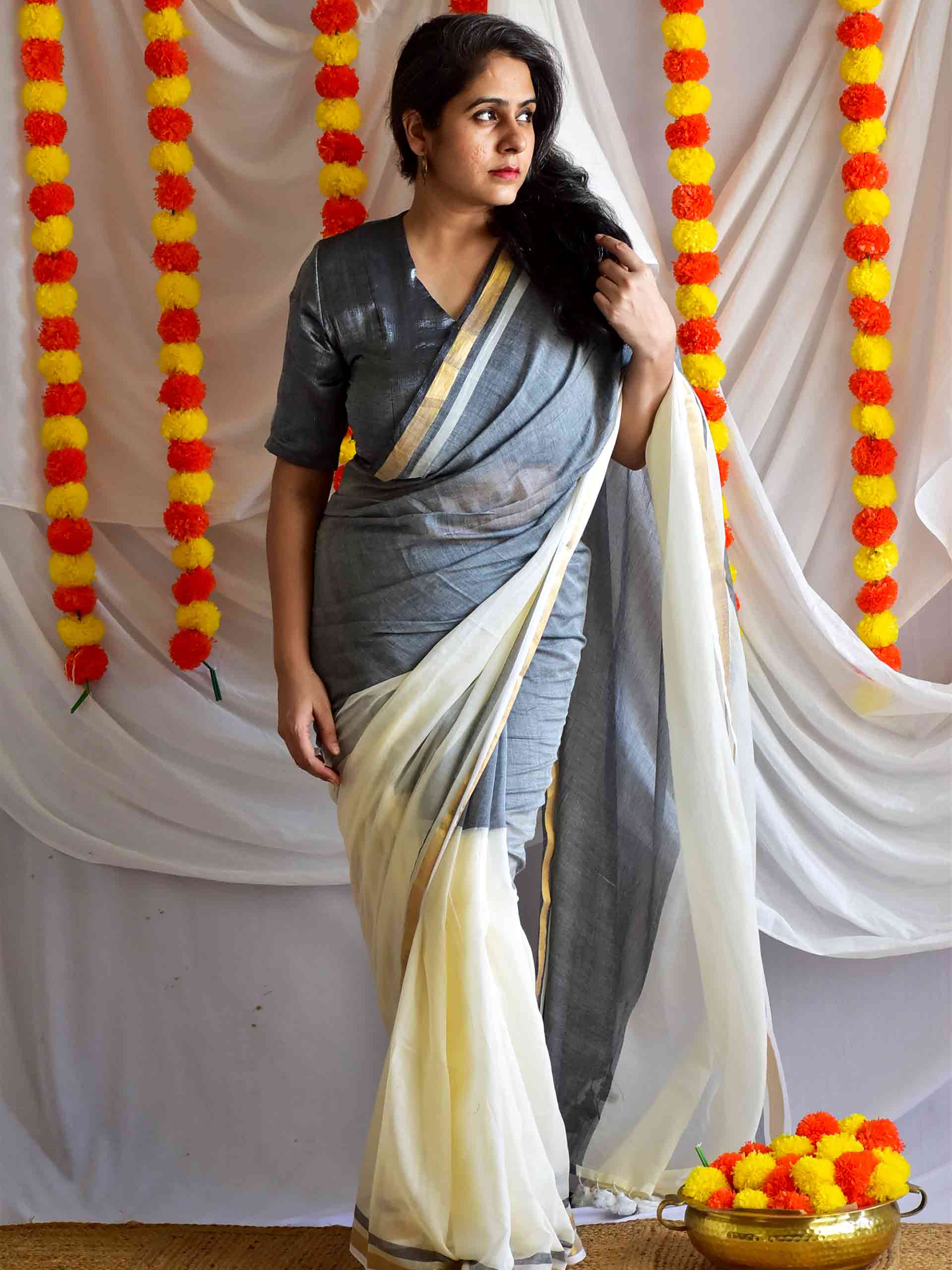 Neesha - Mul Tissue Saree