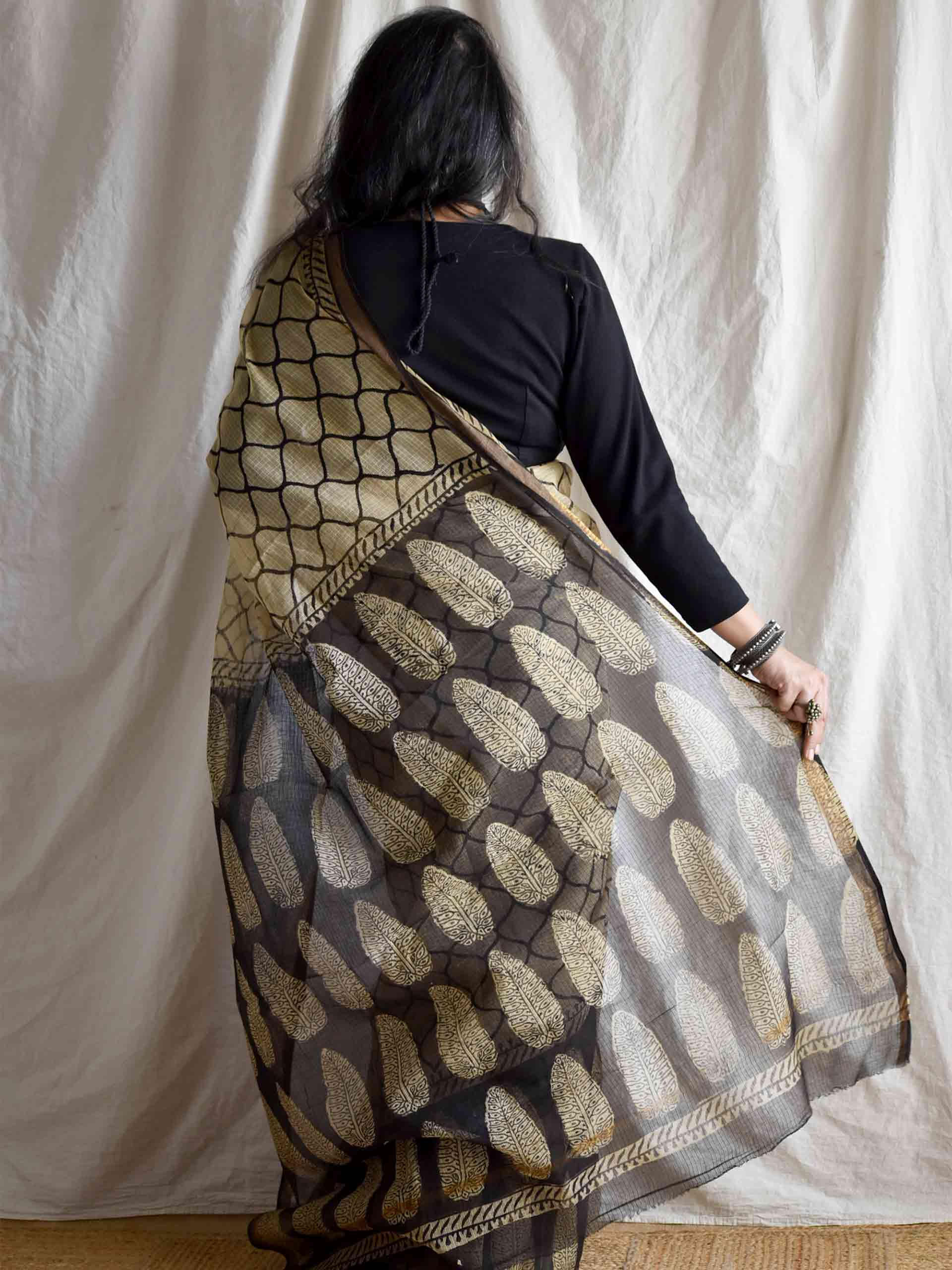 Rehmat - Dabu Kota Doria Saree